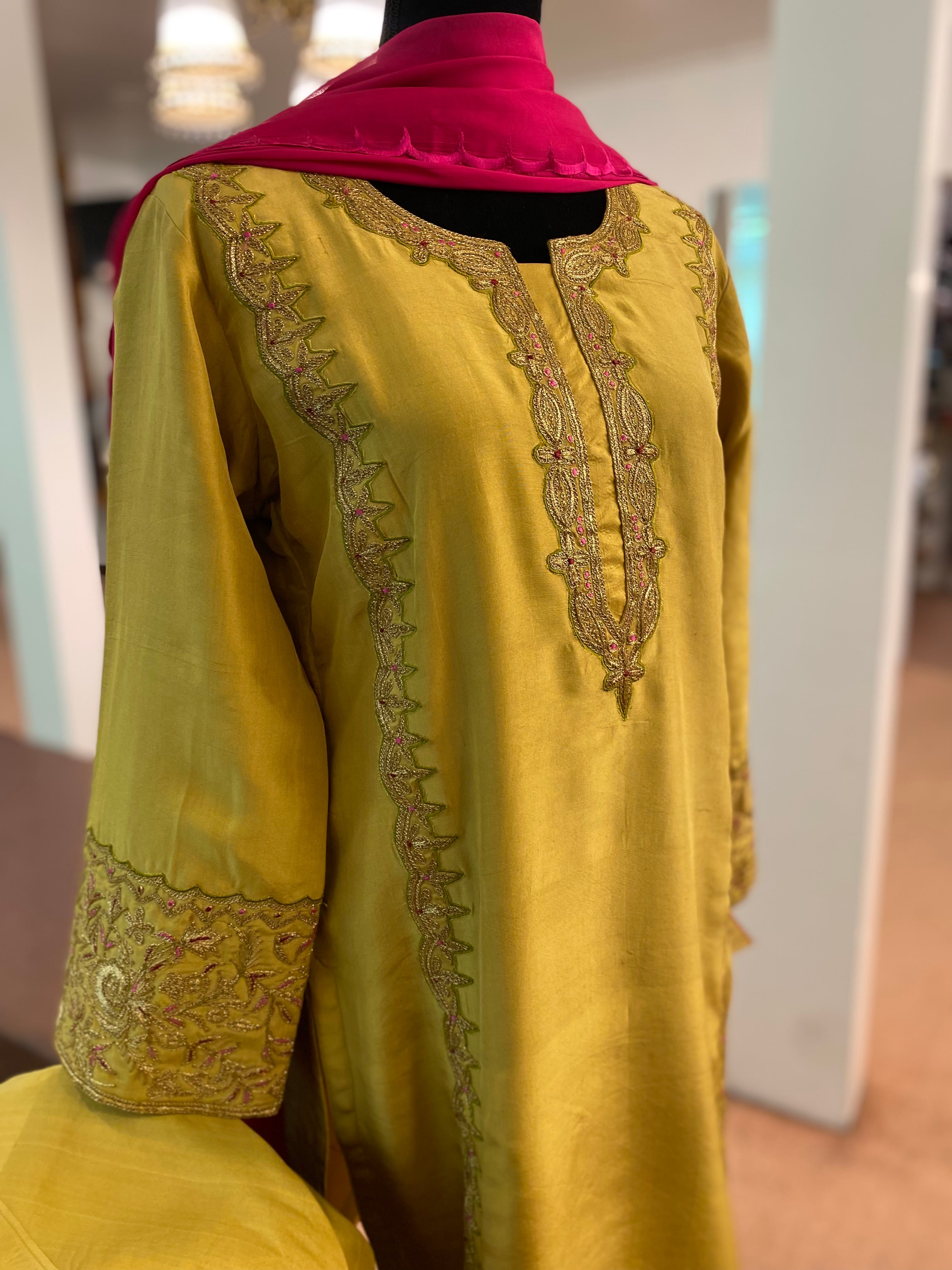 Tilla kurta set 3pc stitched