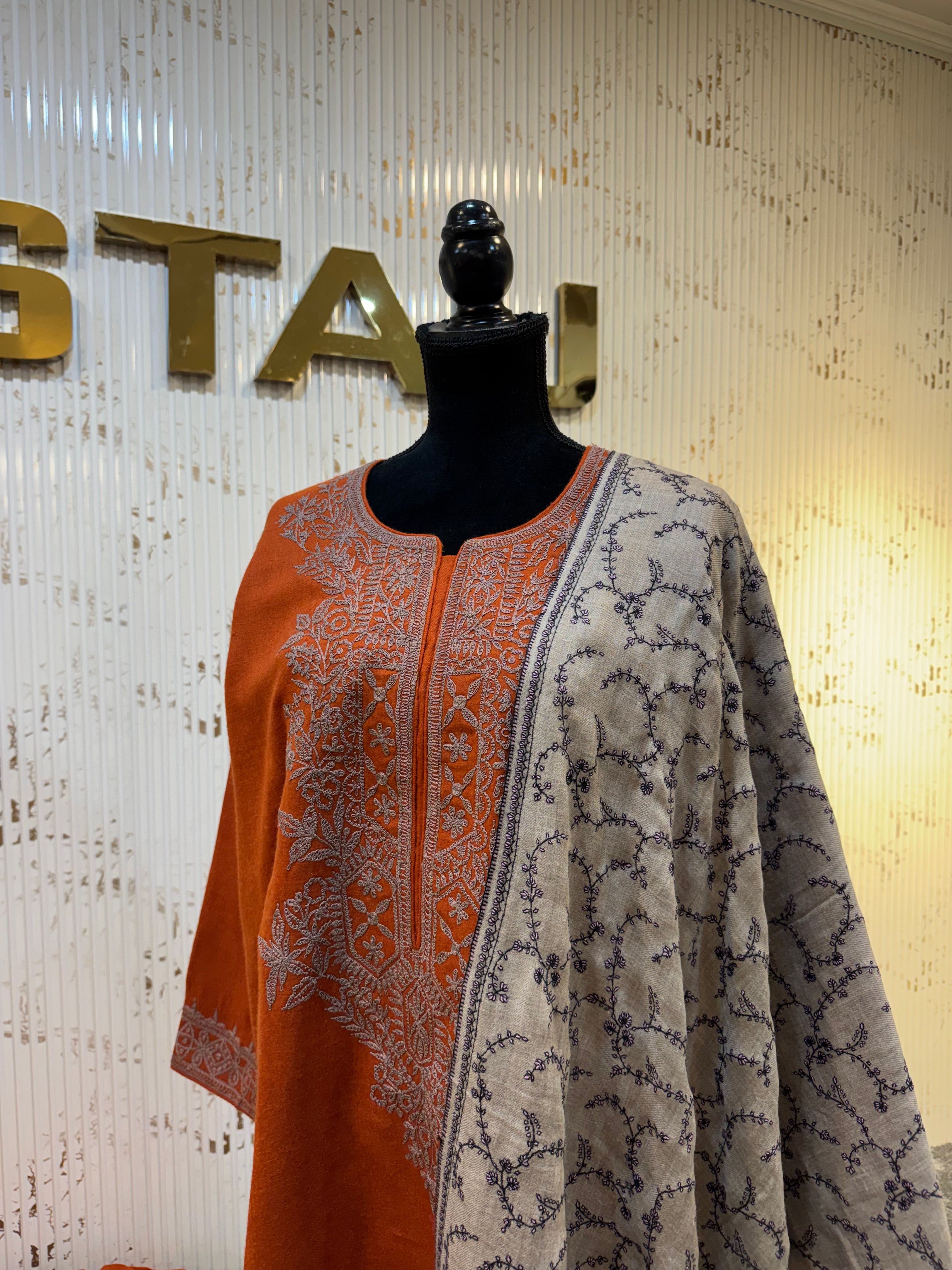 Purepashmina blend kurta set pwb614