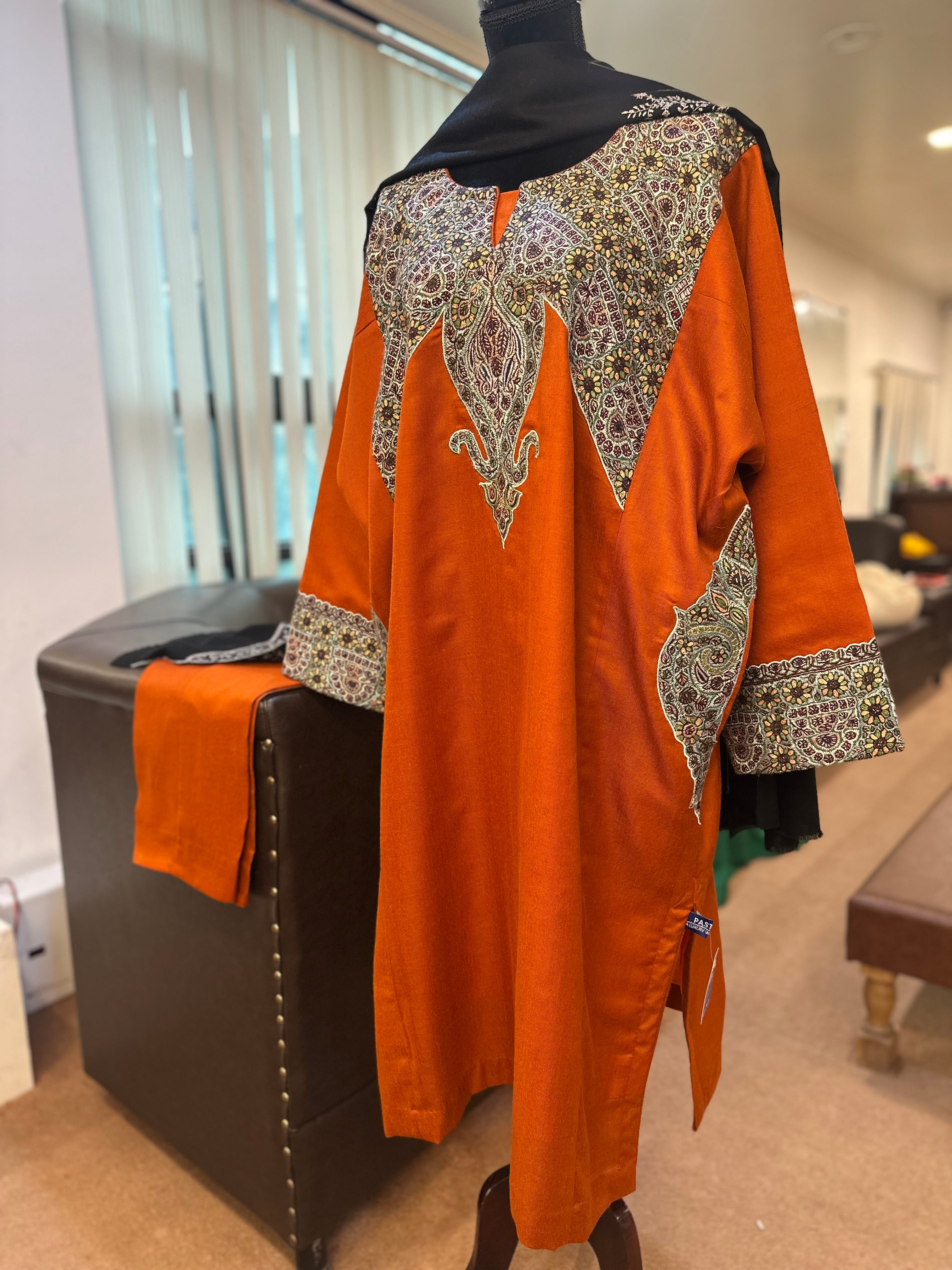 Purepashmina blend pheran set pwb410