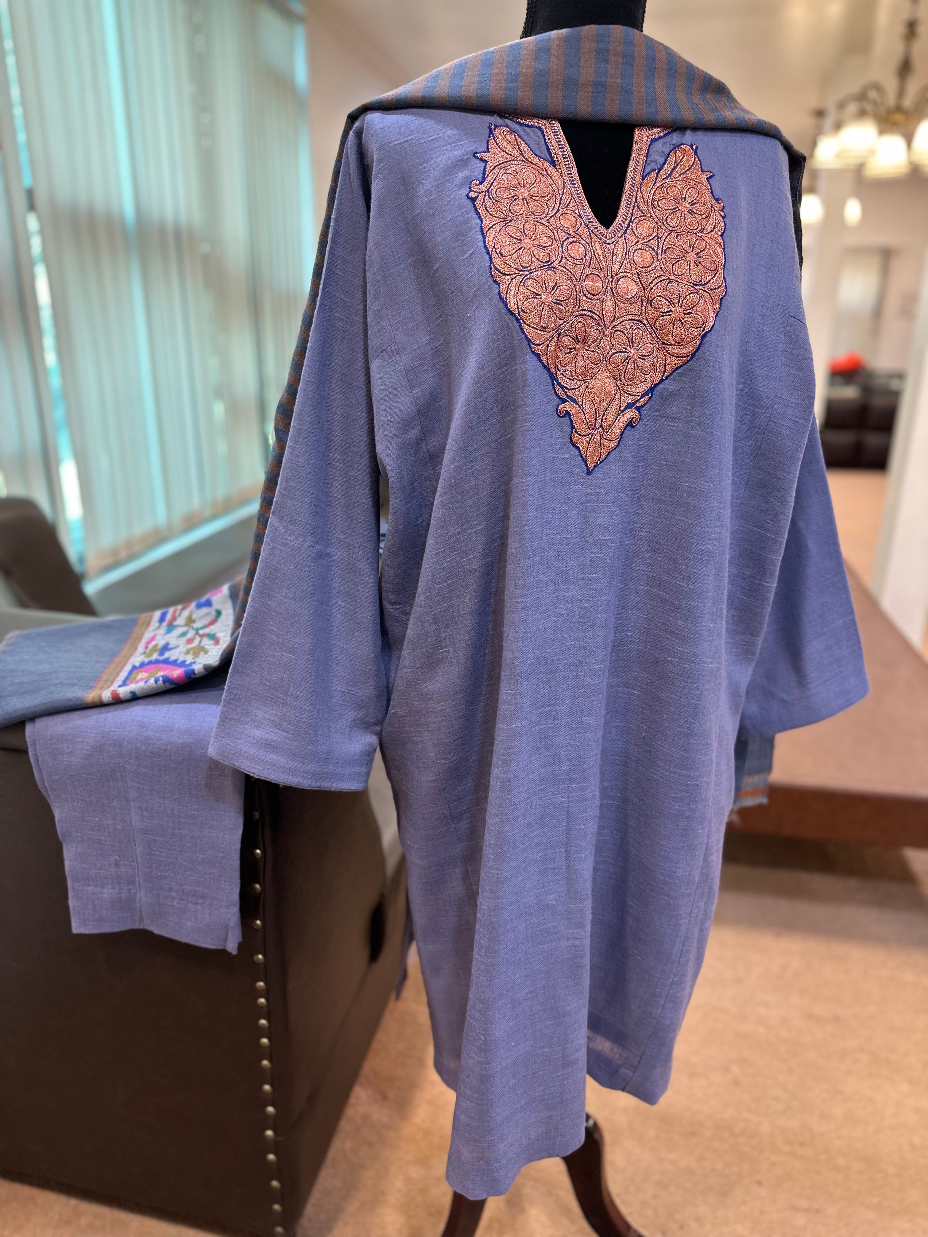 Purepashmina blend pheran set pwb482