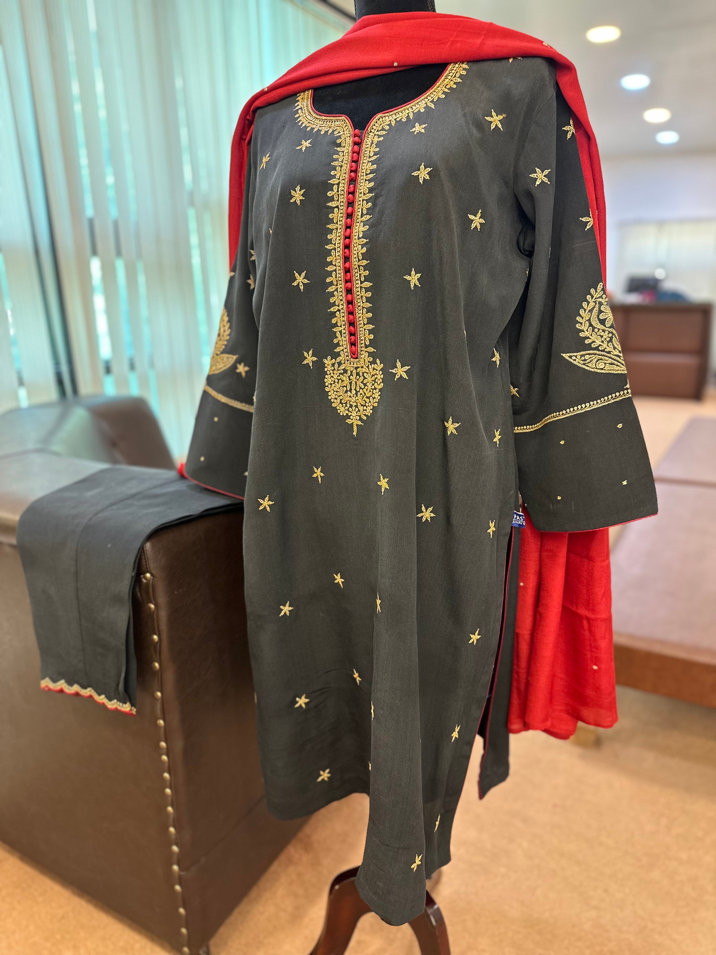 Purecrepe kurta set 3 pc mtks824