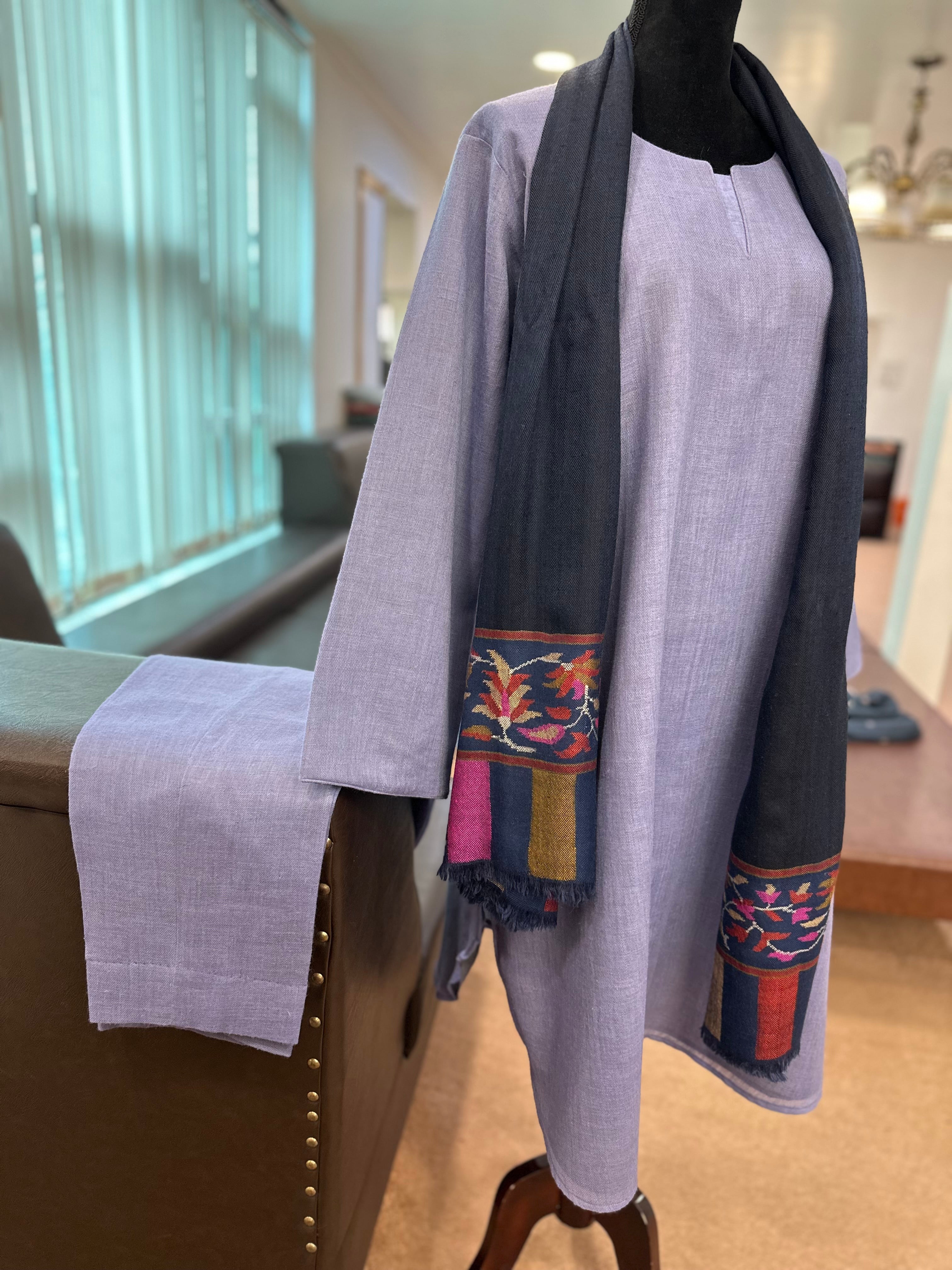 Purepashmina blend kurta set pwb445