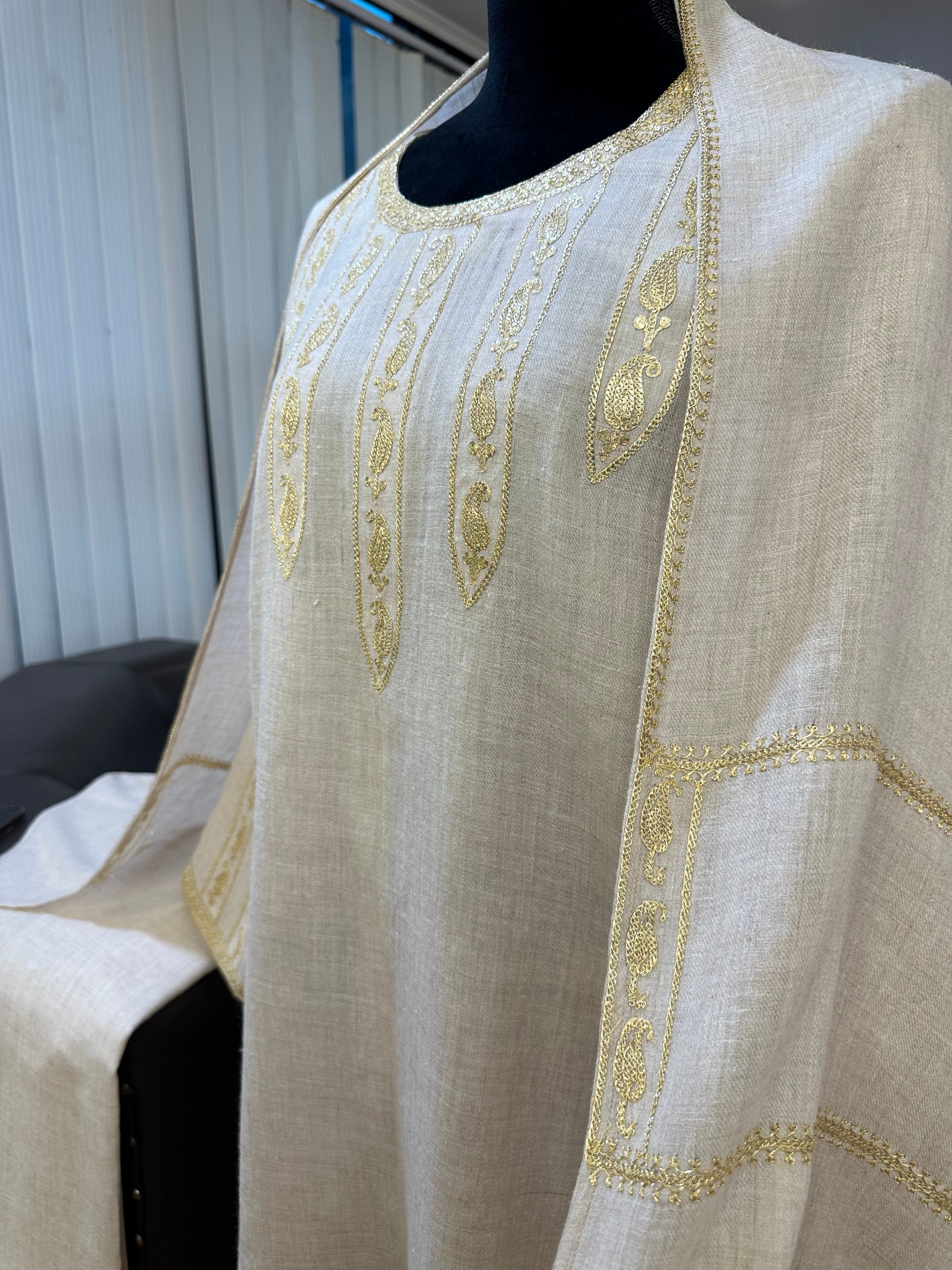 Pashmina blend kurta set