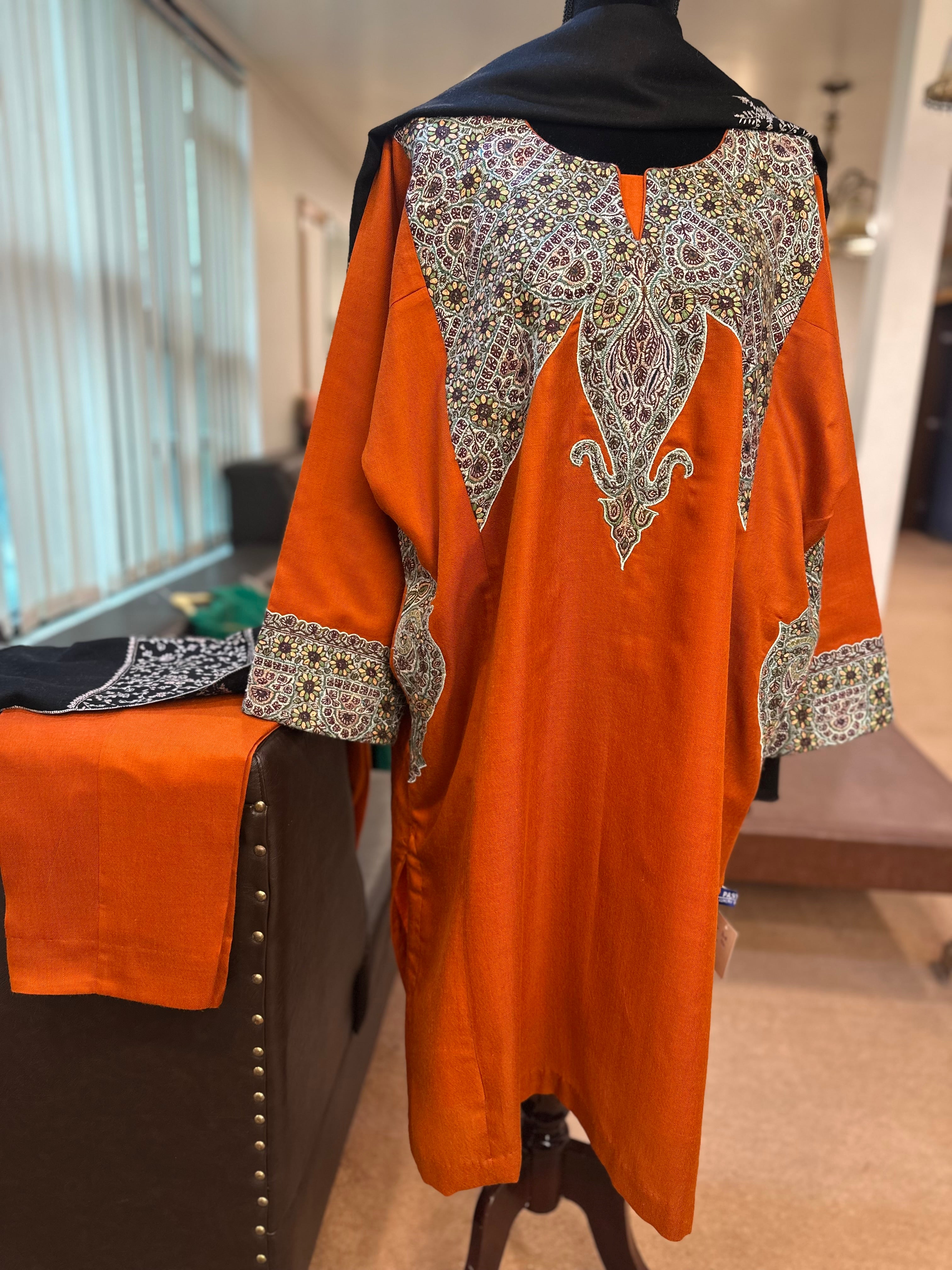 Purepashmina blend pheran set pwb410