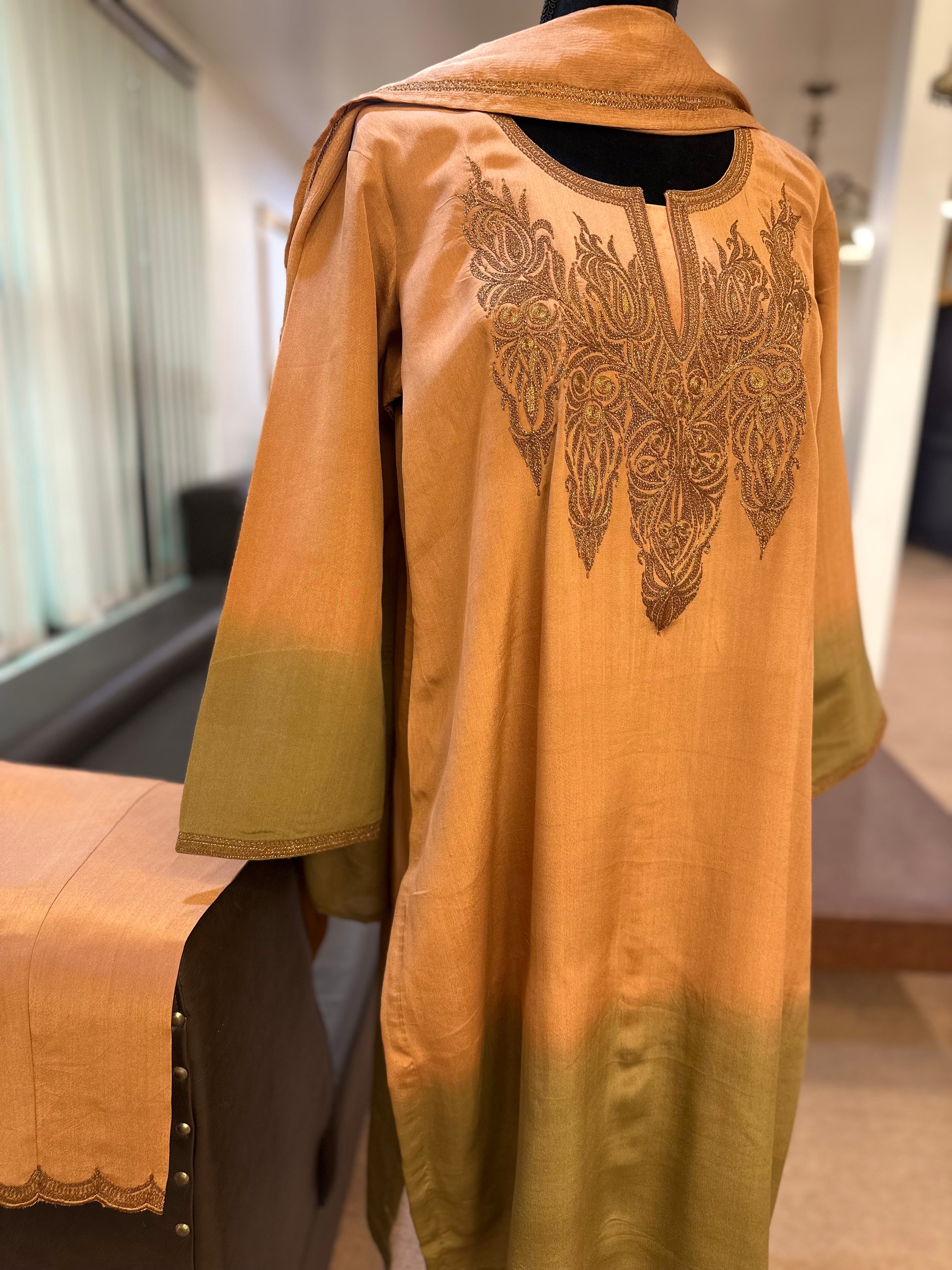 Purecrepe 3 piece kurta set mtks815