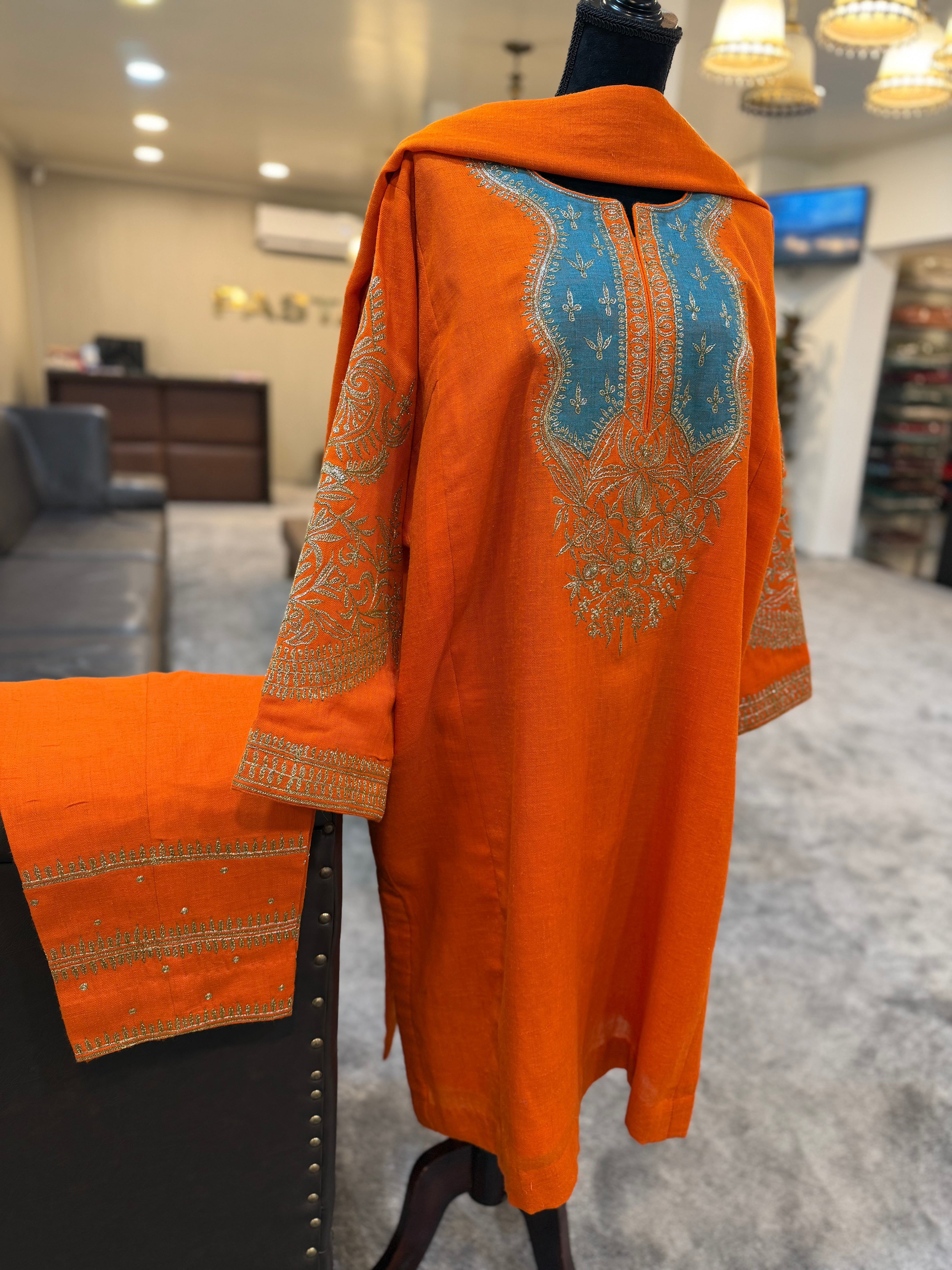 Purepashmina blend 3 piece pheran set