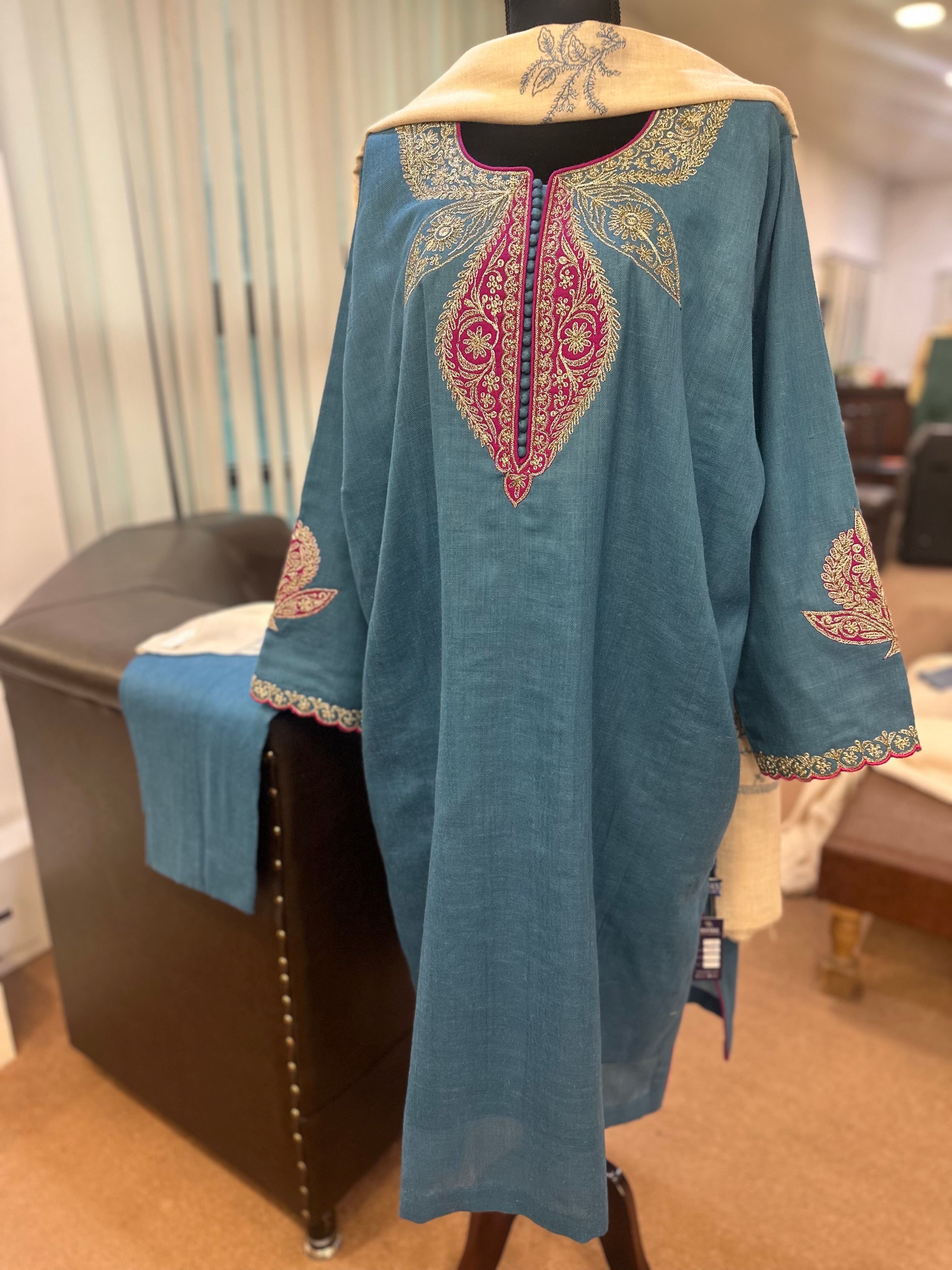 Purepashmina blend pheran set pwb393