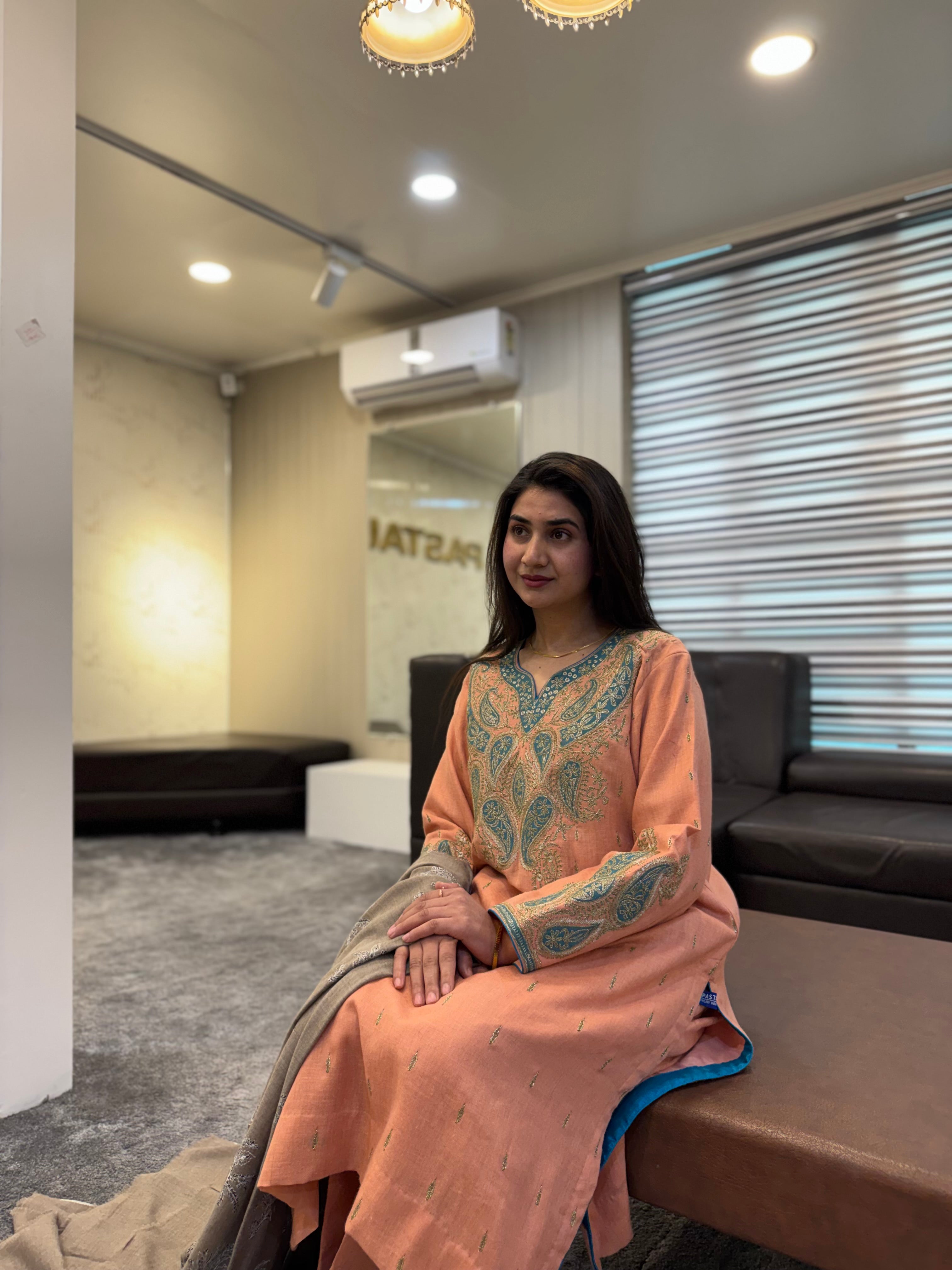 Purepashmina blend 2 piece kurta set pwb571