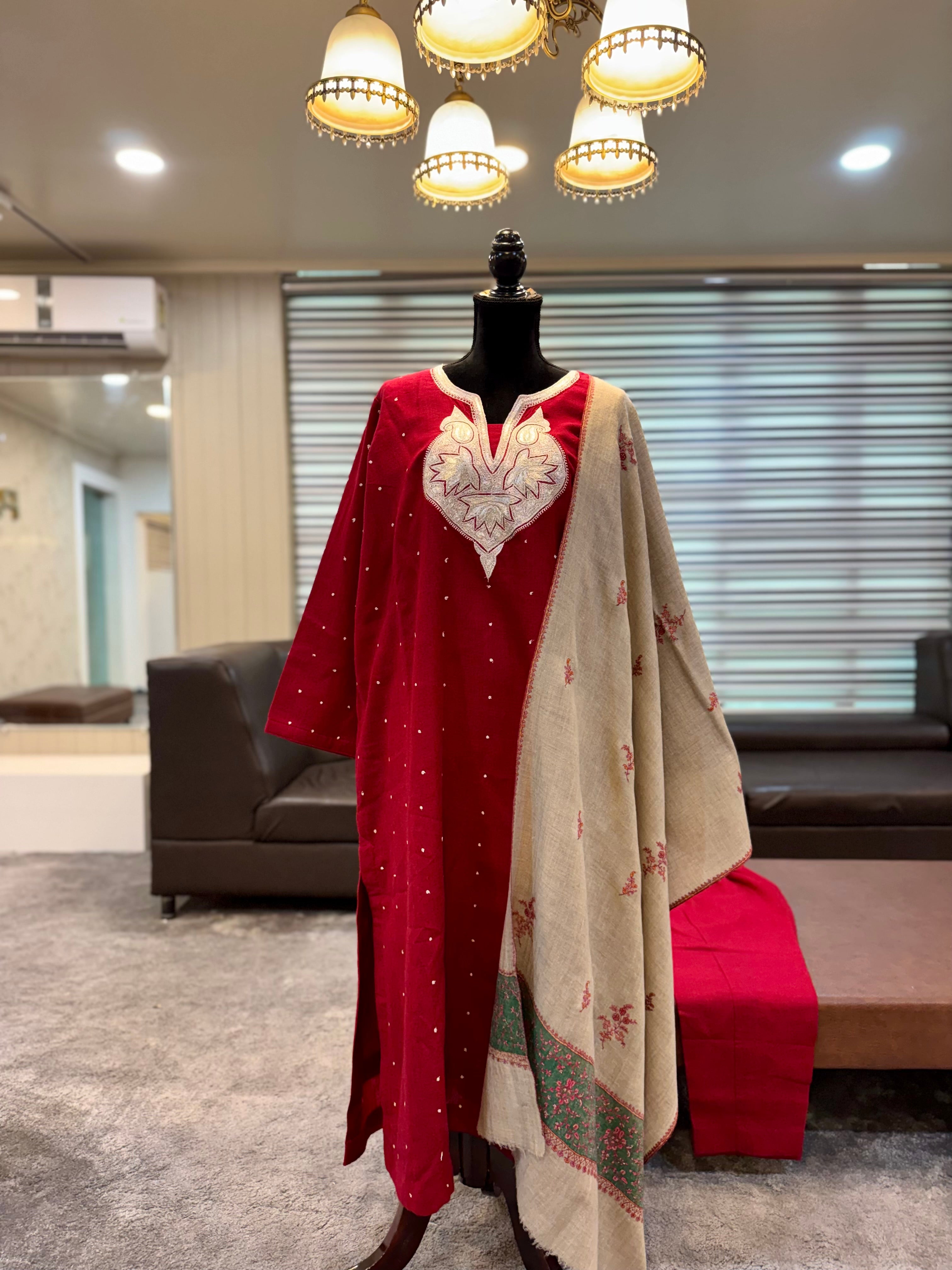 Purepashmina blend 2 piece kurta set