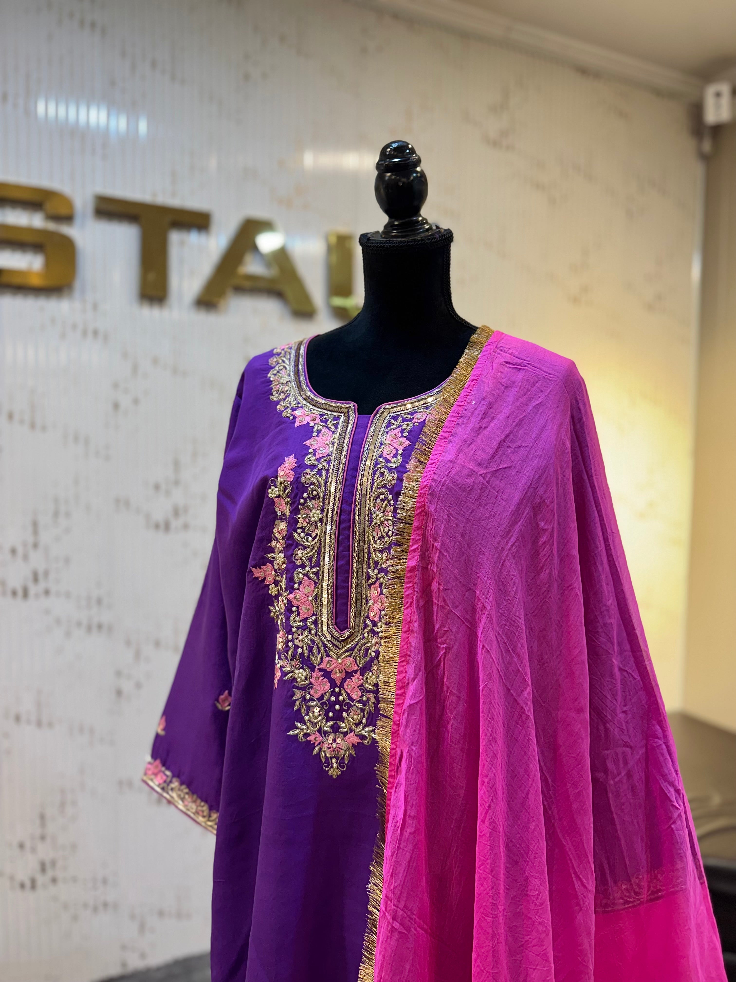 Puresilk 3 piece kurta set pbks123