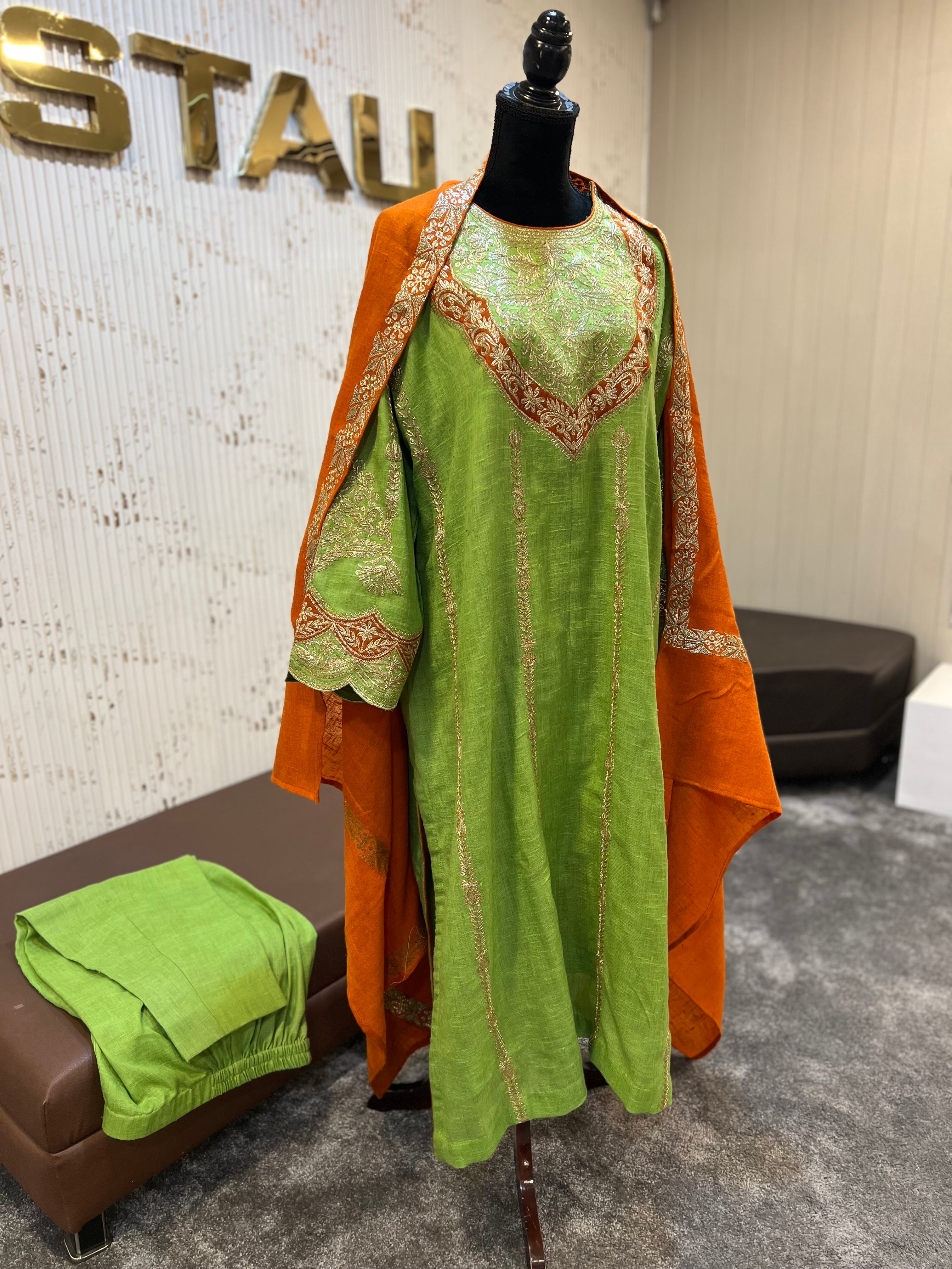 Pure pashmina blend 3pc kurta set