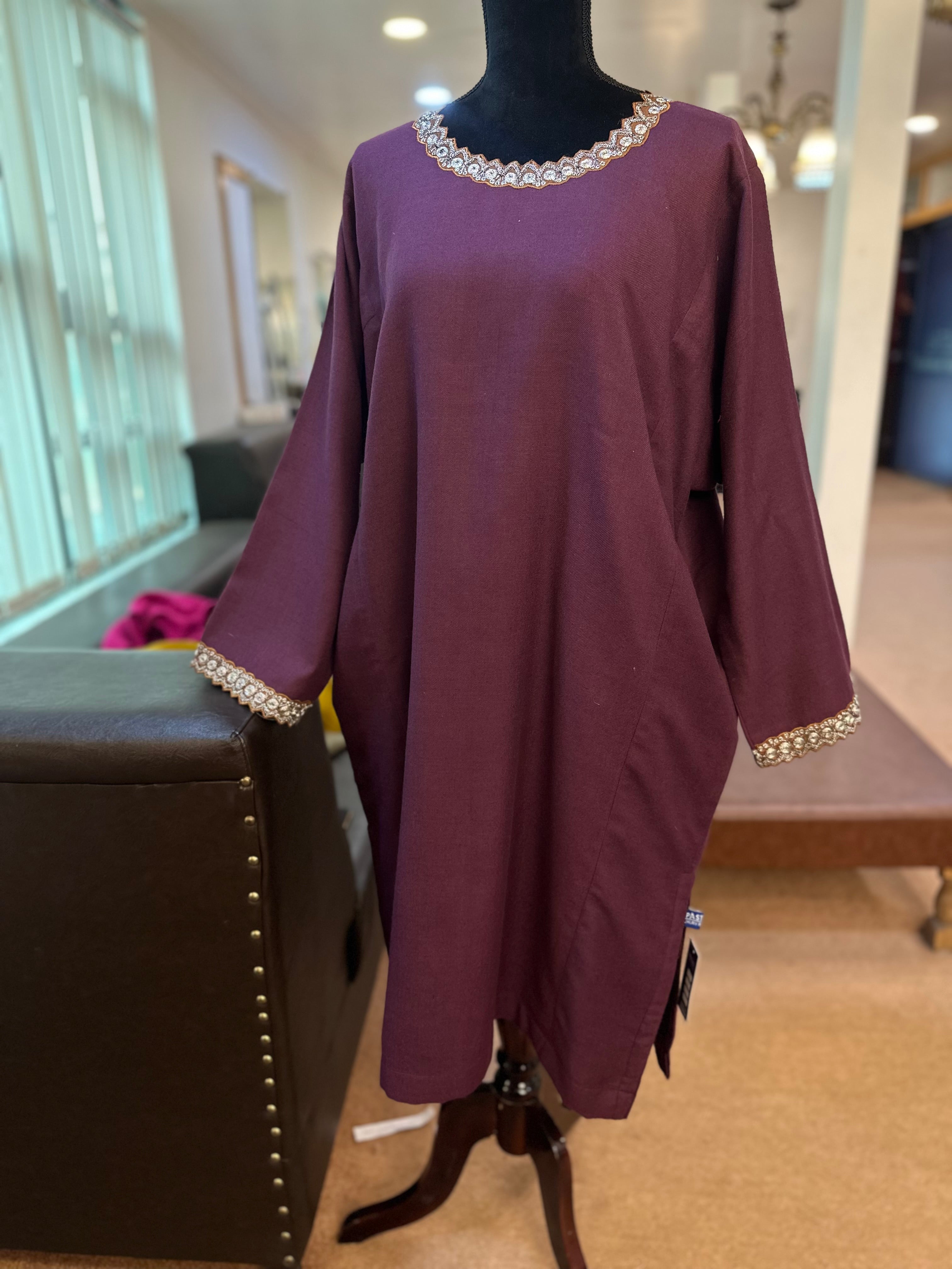 Pure pashmina blend tilla pheran pwb291