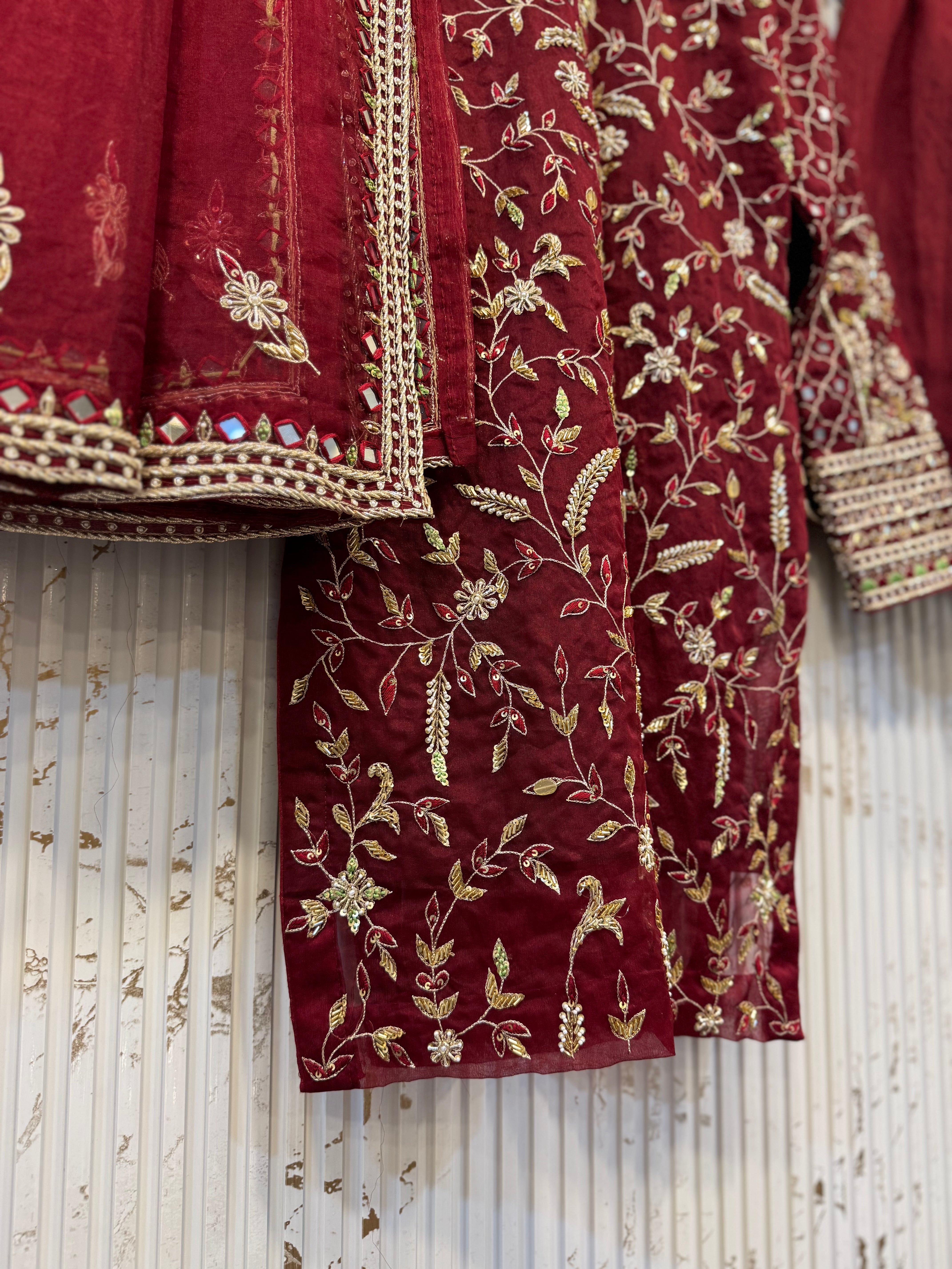Handembroidered sharara set