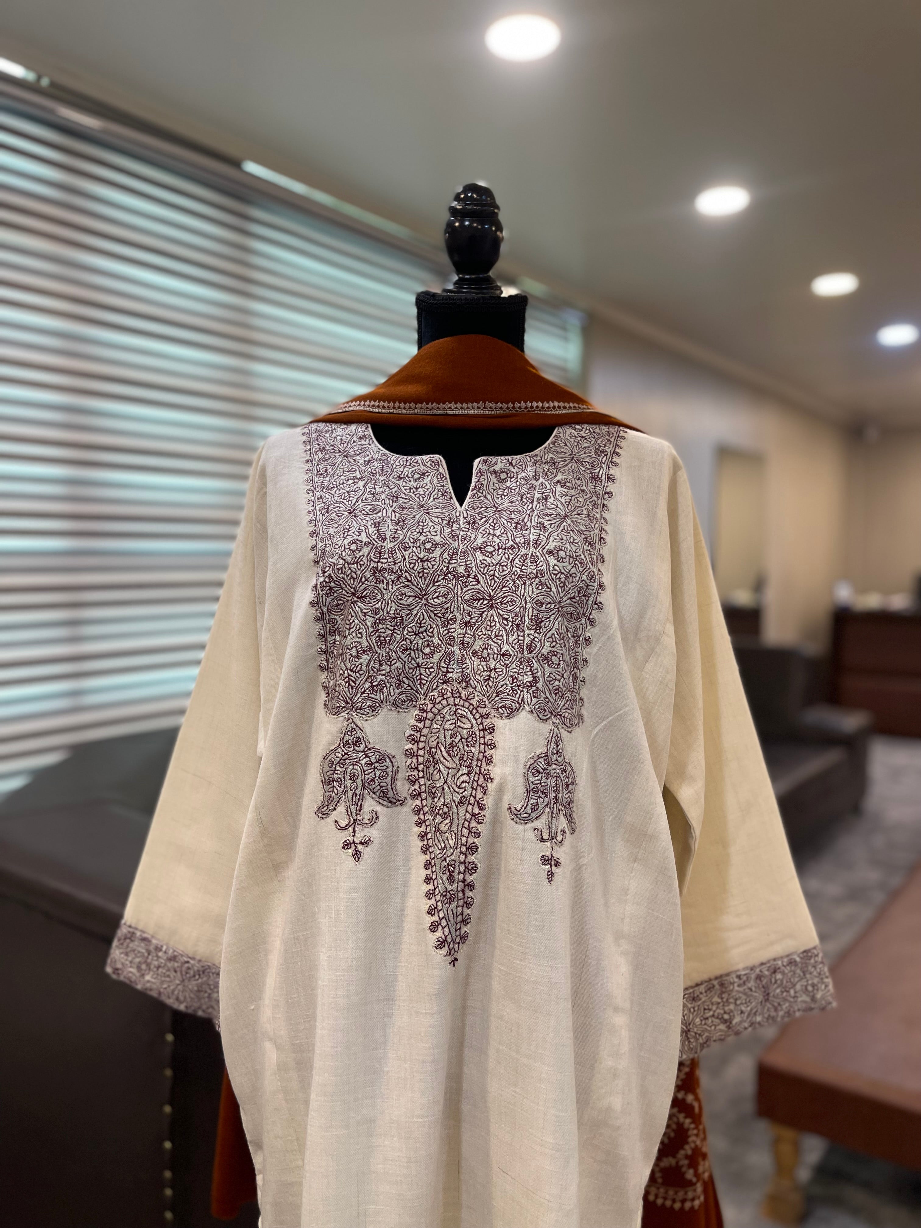 Purepashmina blend pheran set pwb509