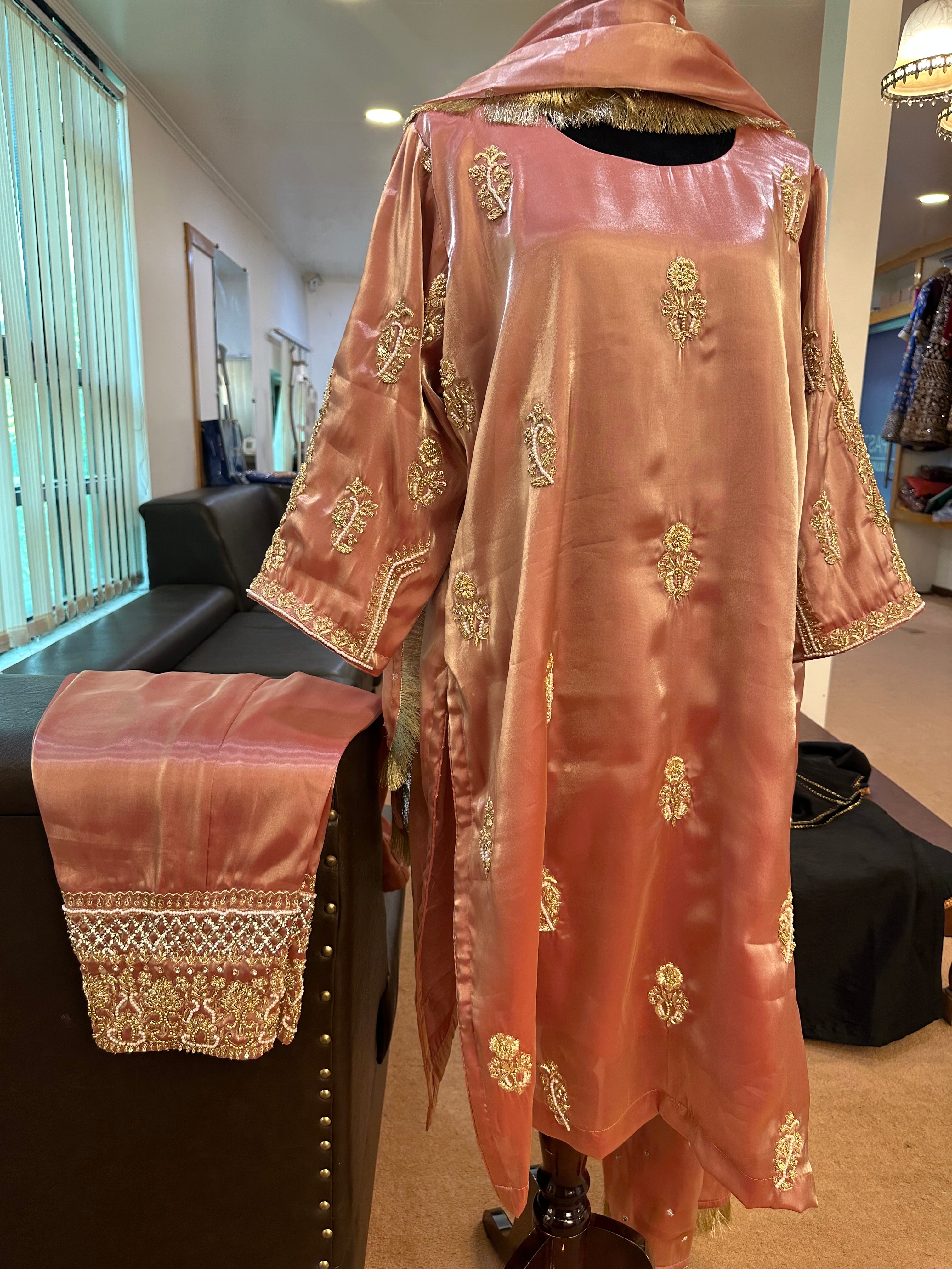 Hand embroidered dress