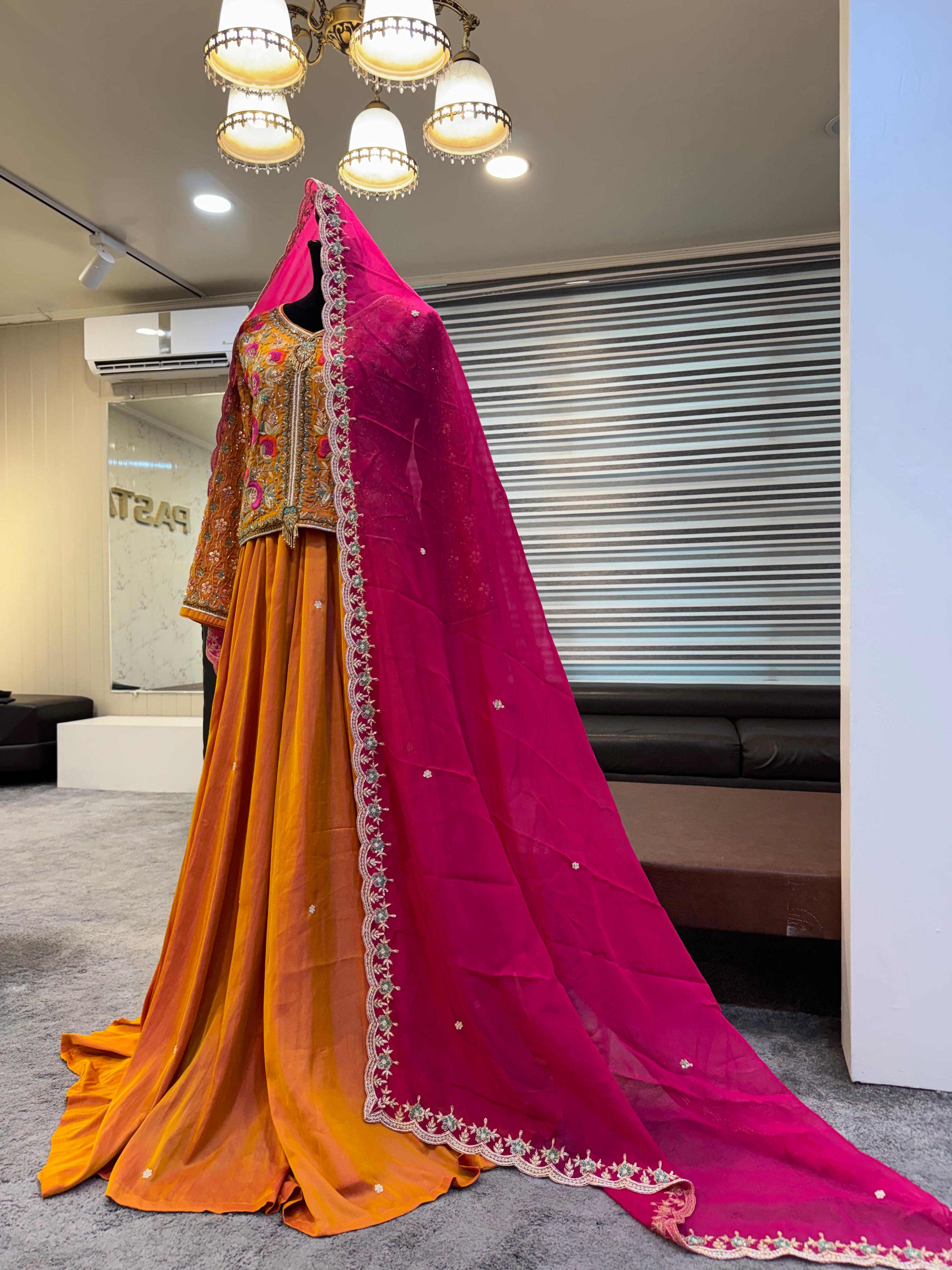 Bridal outfit handembroidered