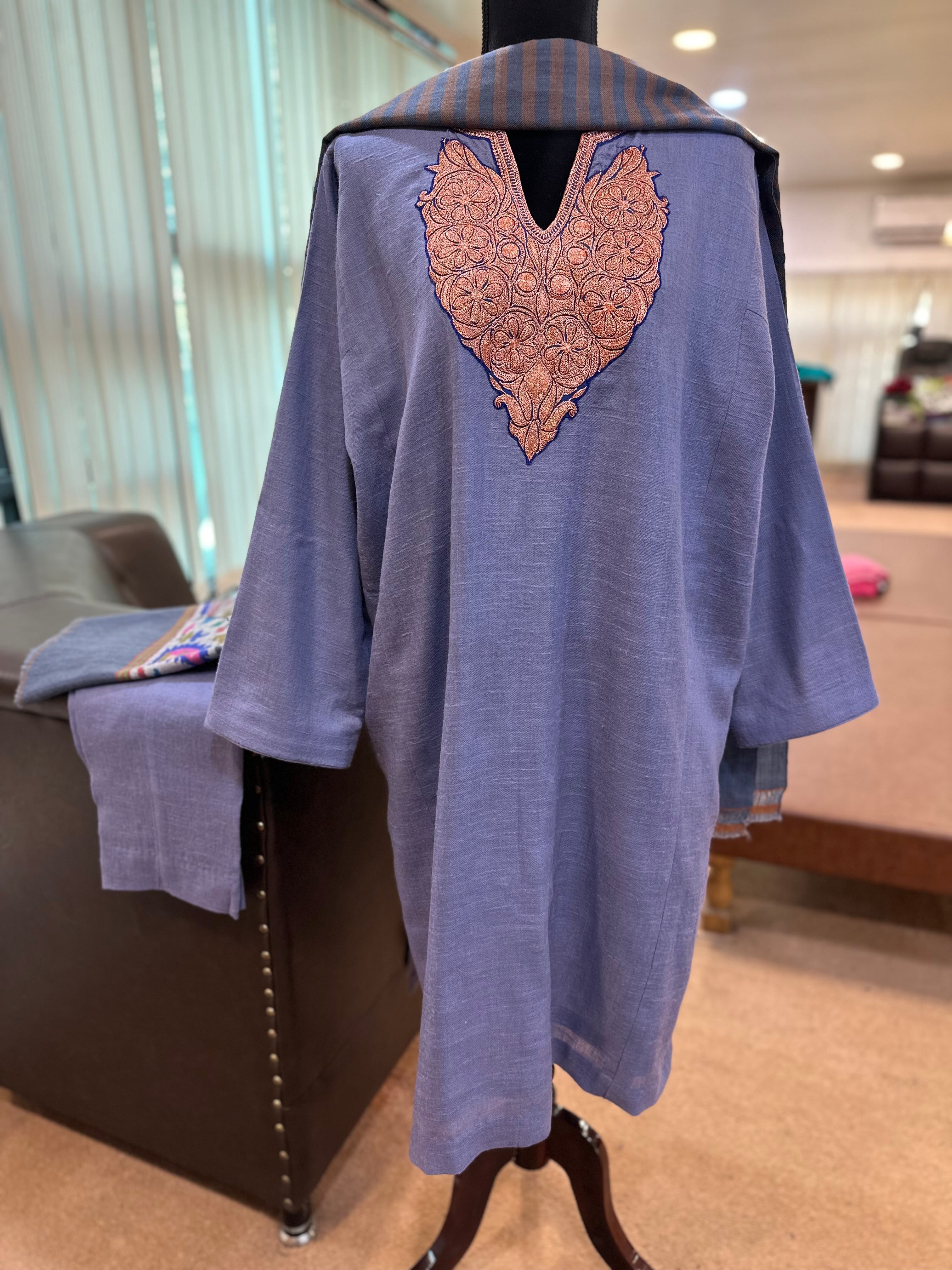 Purepashmina blend pheran set pwb482