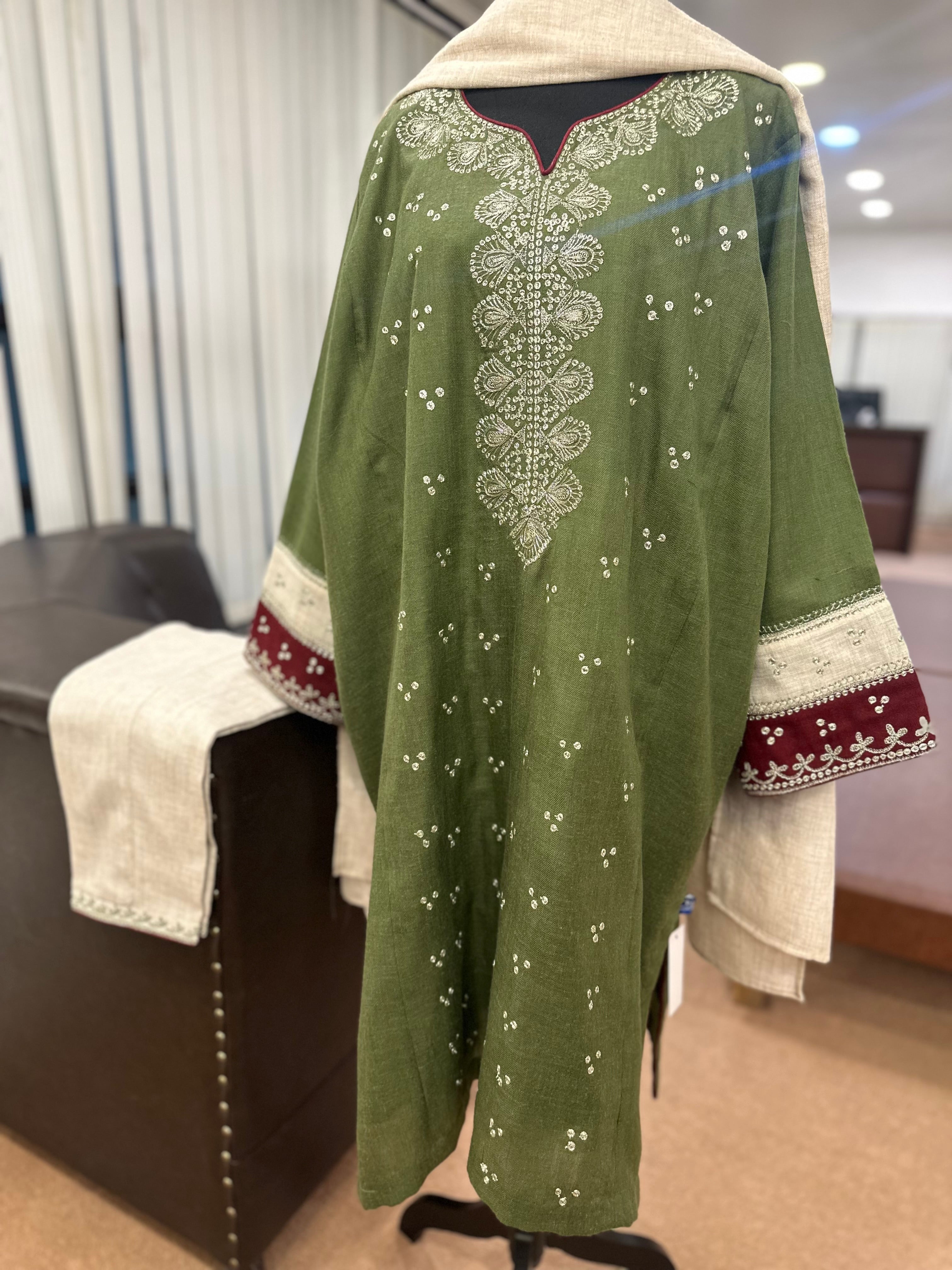 Purepashmina blend pheran set pwb374