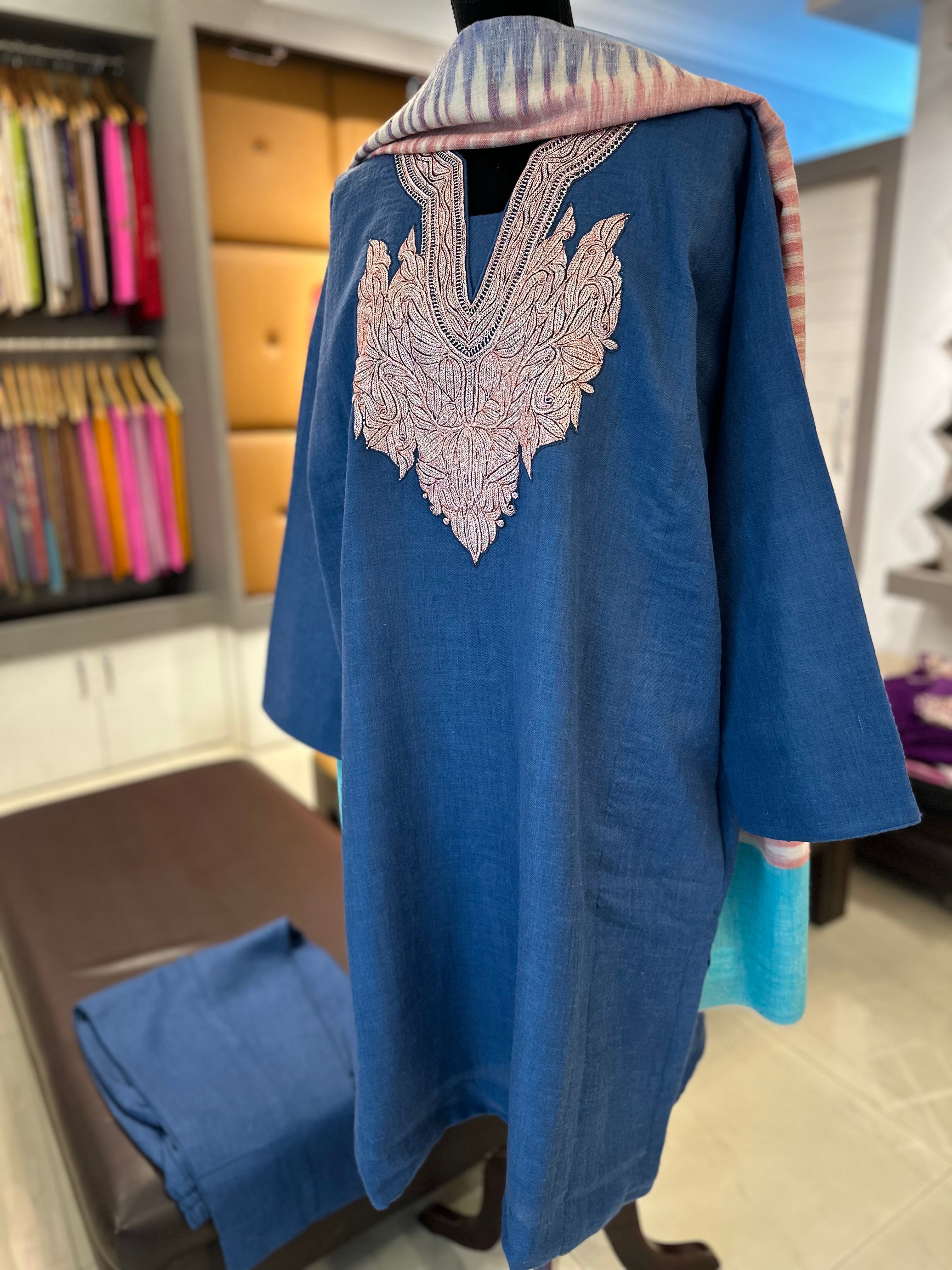 Purepashmina blend pheran set pwb497