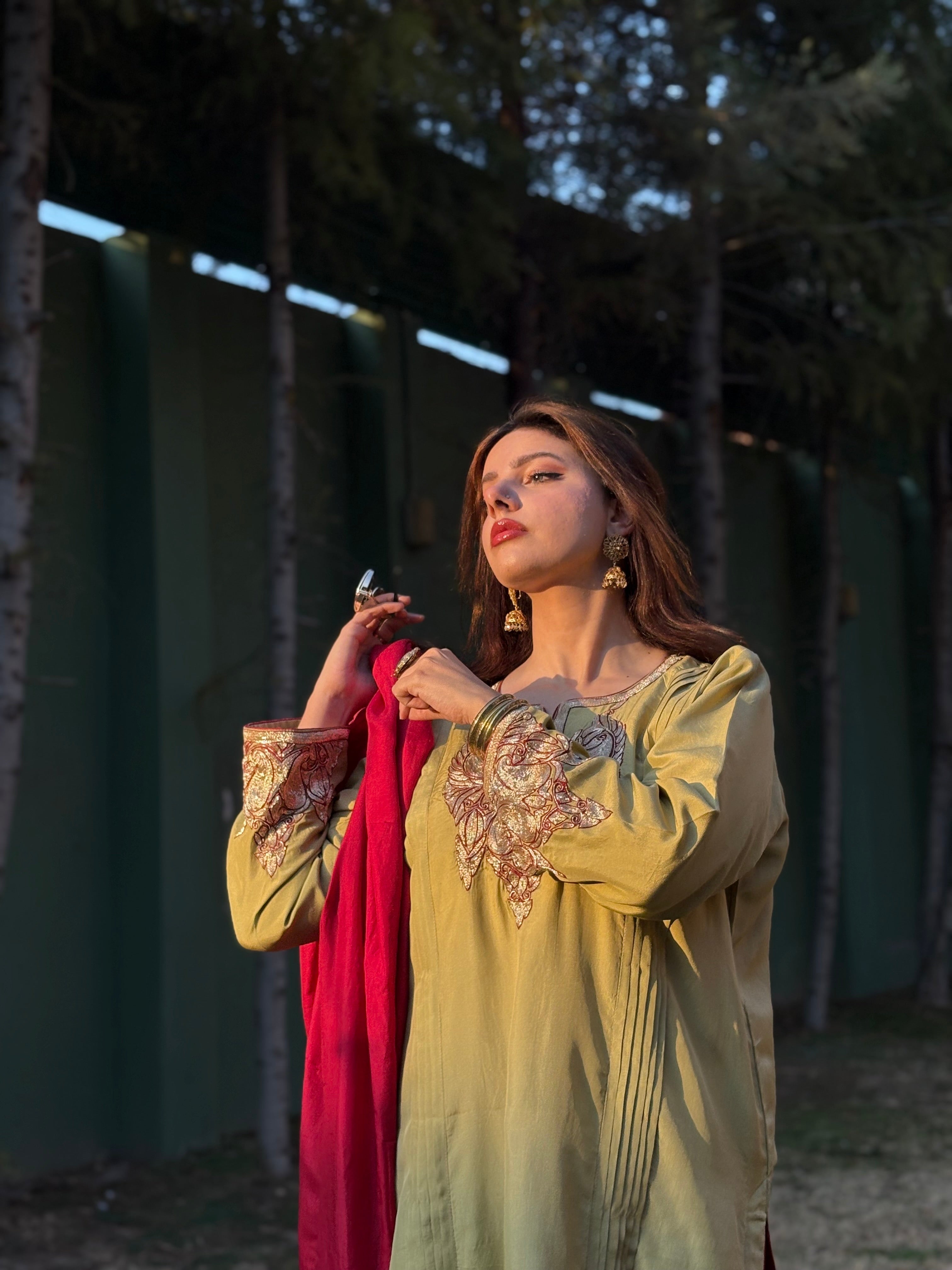 Puresilk 3 pc kurta set pbks