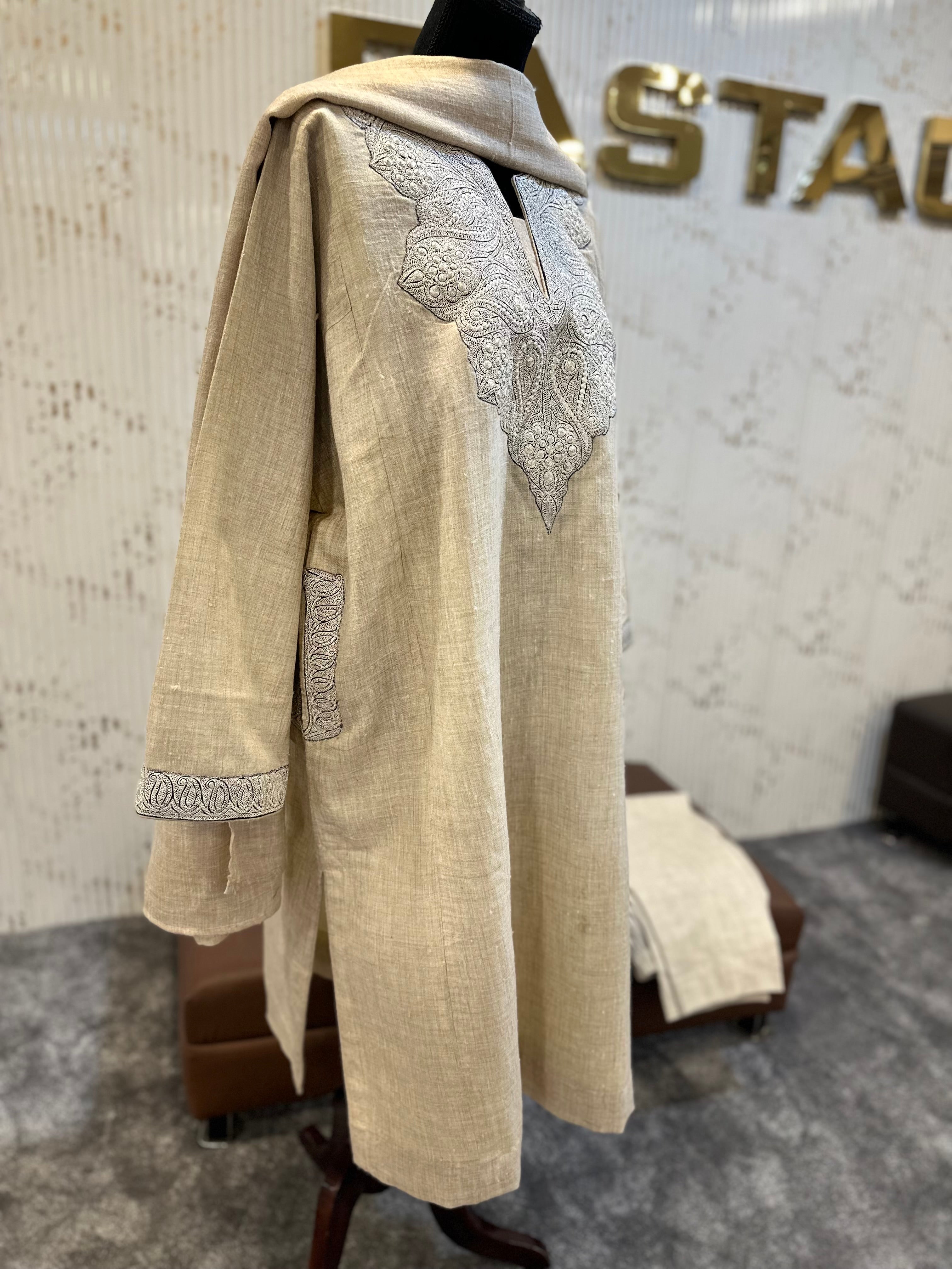 Purepashmina blend 3 pc pheran set pwb522