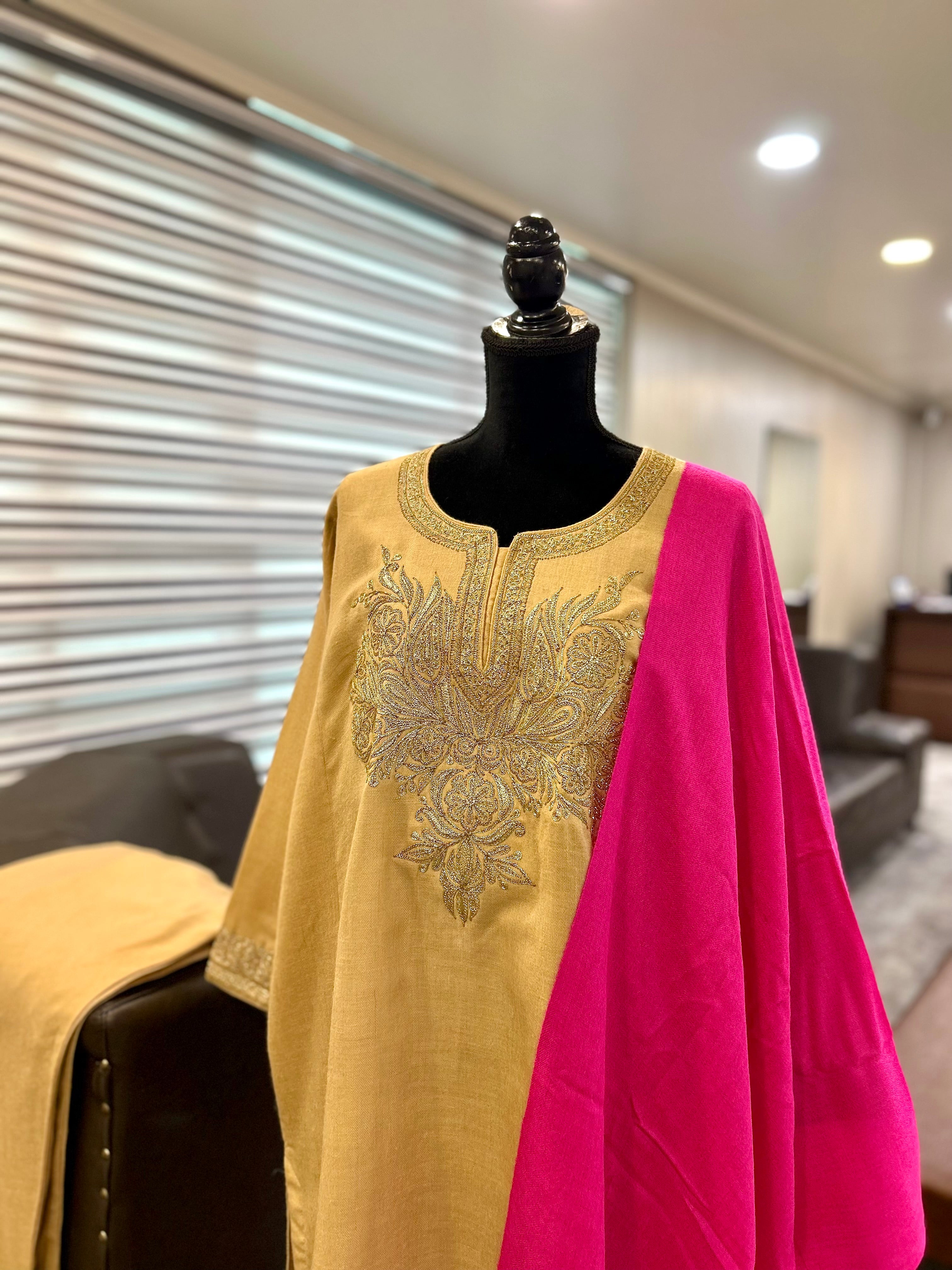 Purepashmina blend pheran set pwb544