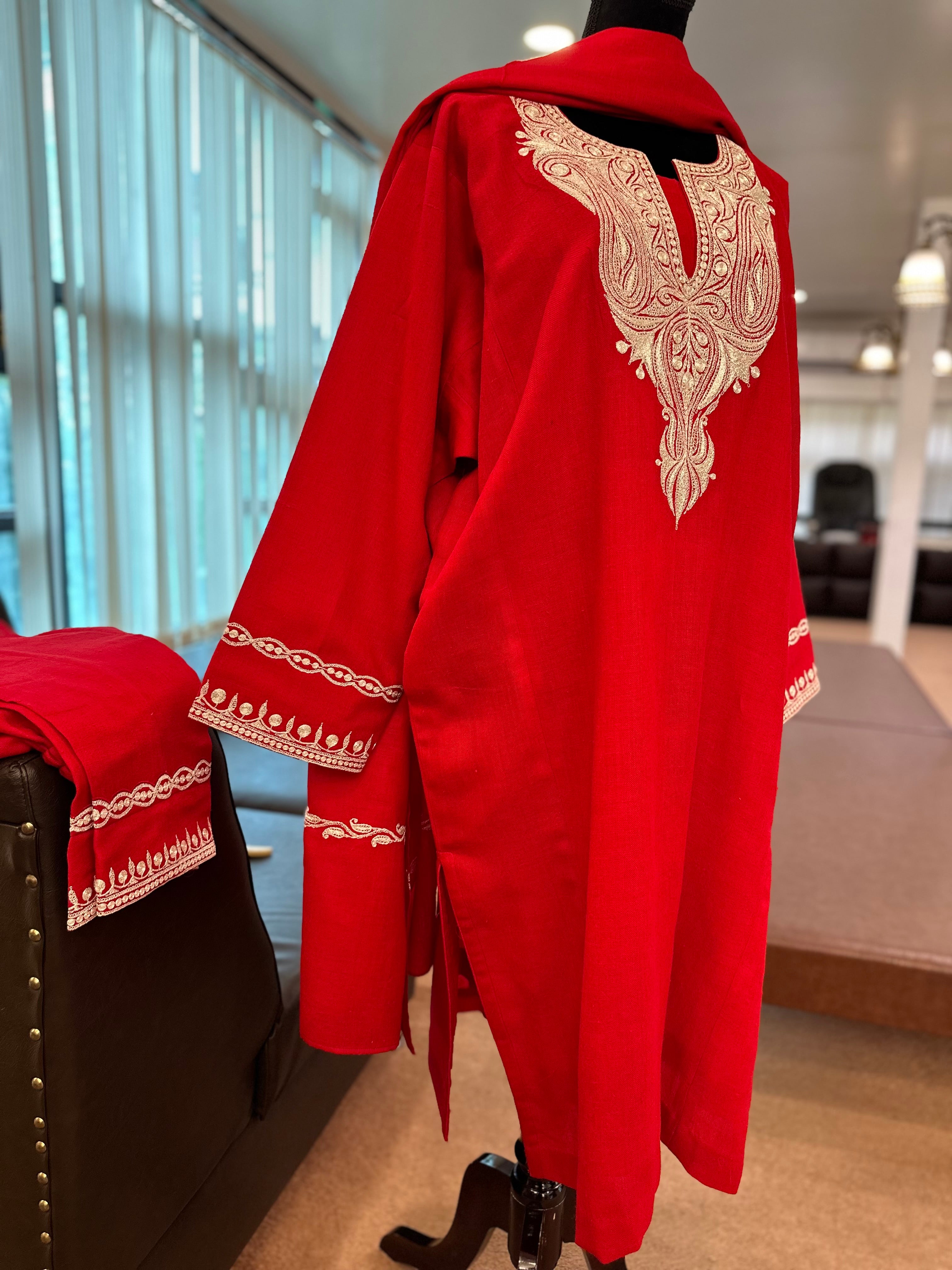 Purepashmina blend pheran set pwb300