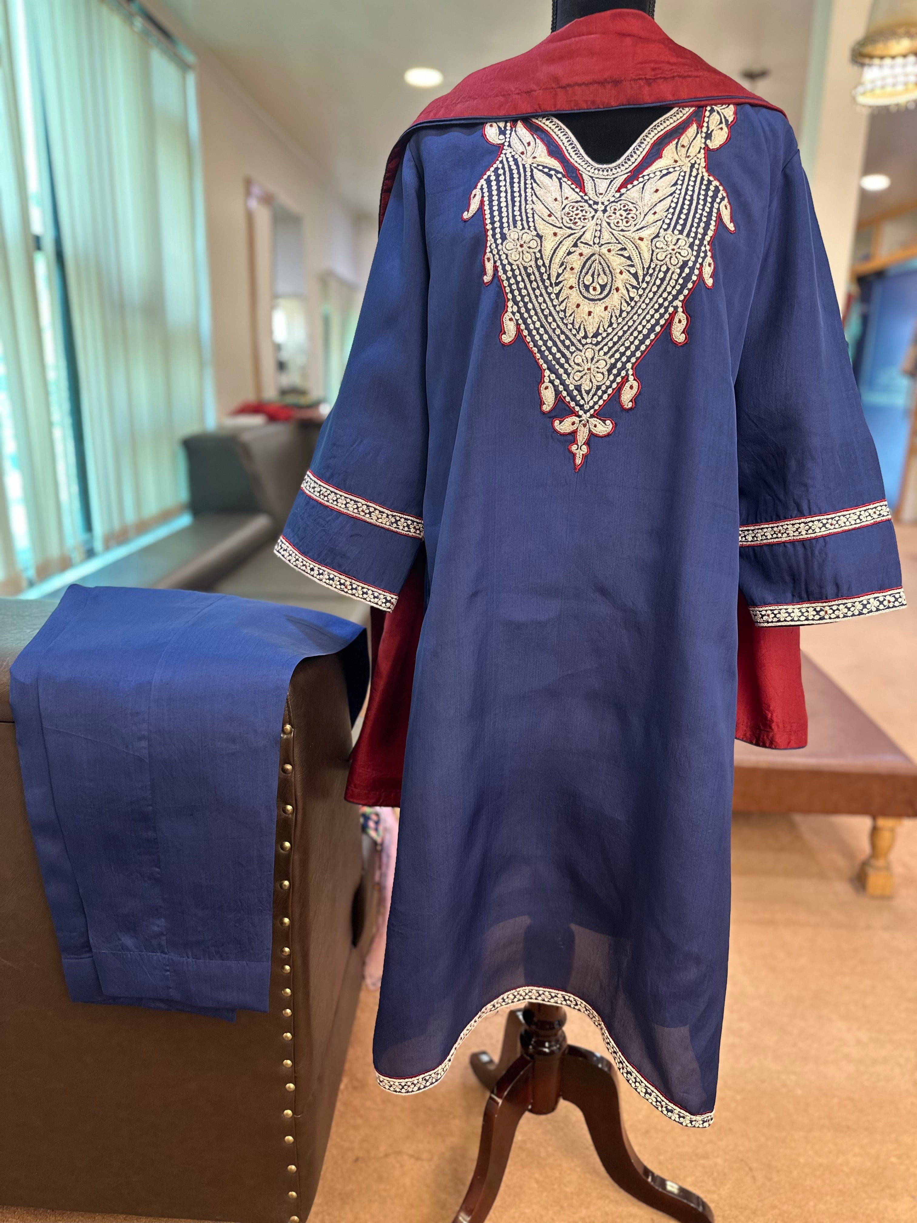 Puresilk tilla kurta set mtks742