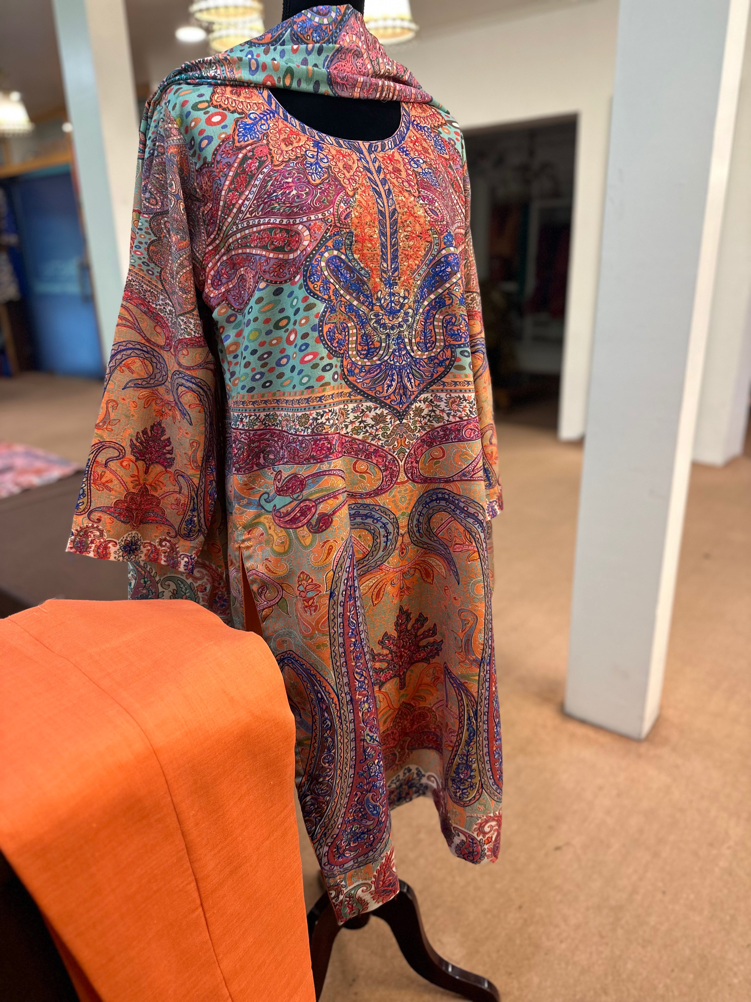 Kalamkari kurta set 3pc pbks692