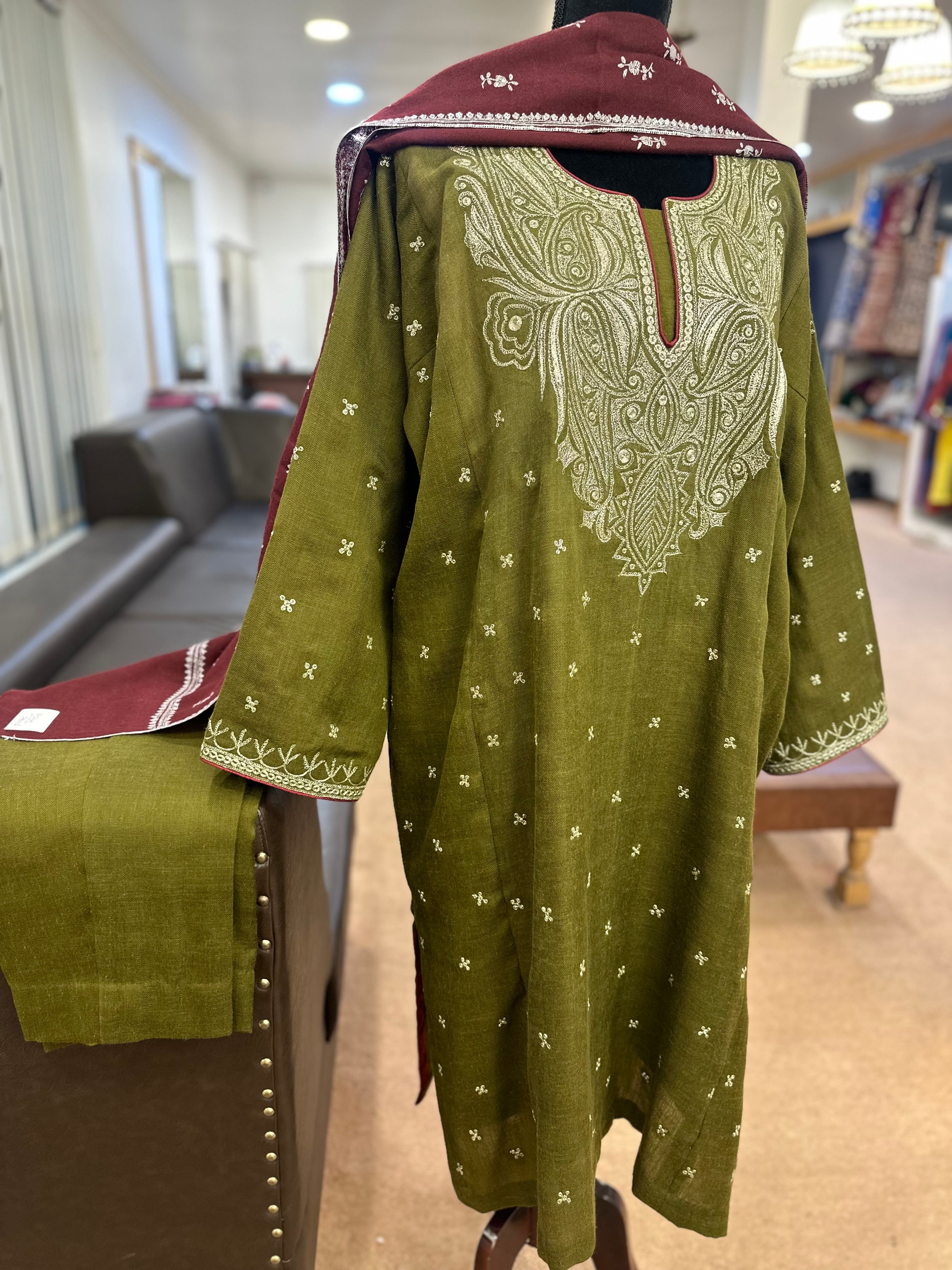 Purepashmina blend pheran set pwb367