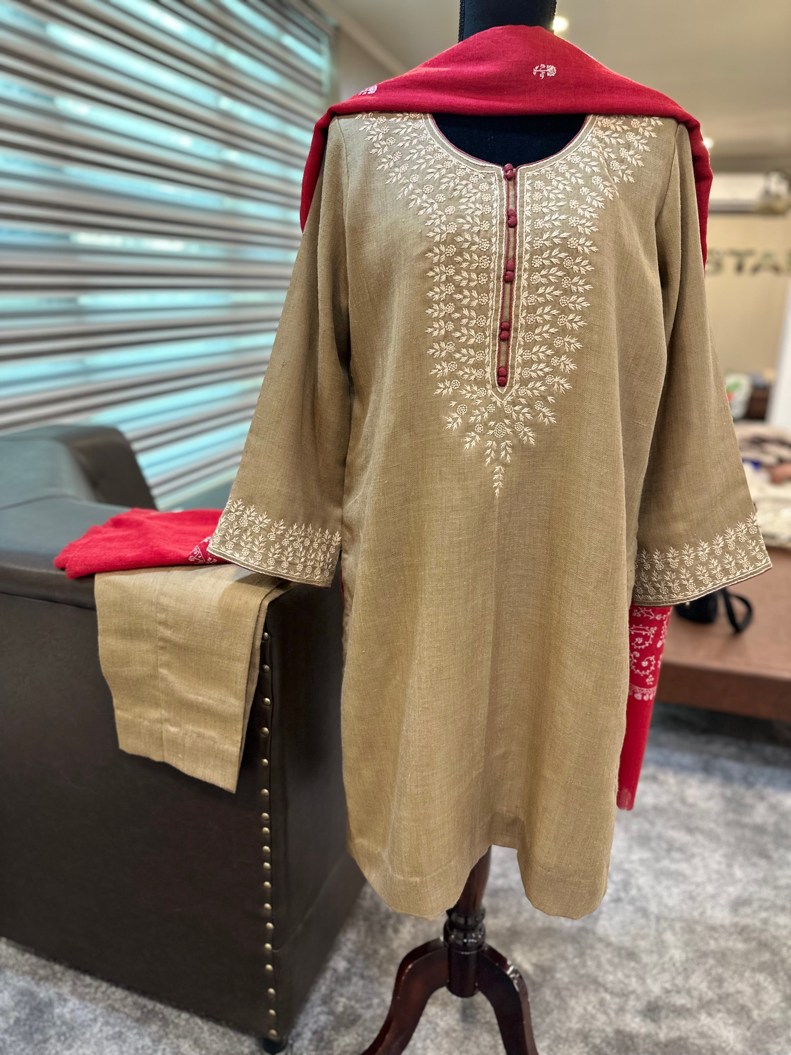 Purepashmina blend 2 piece kurta set