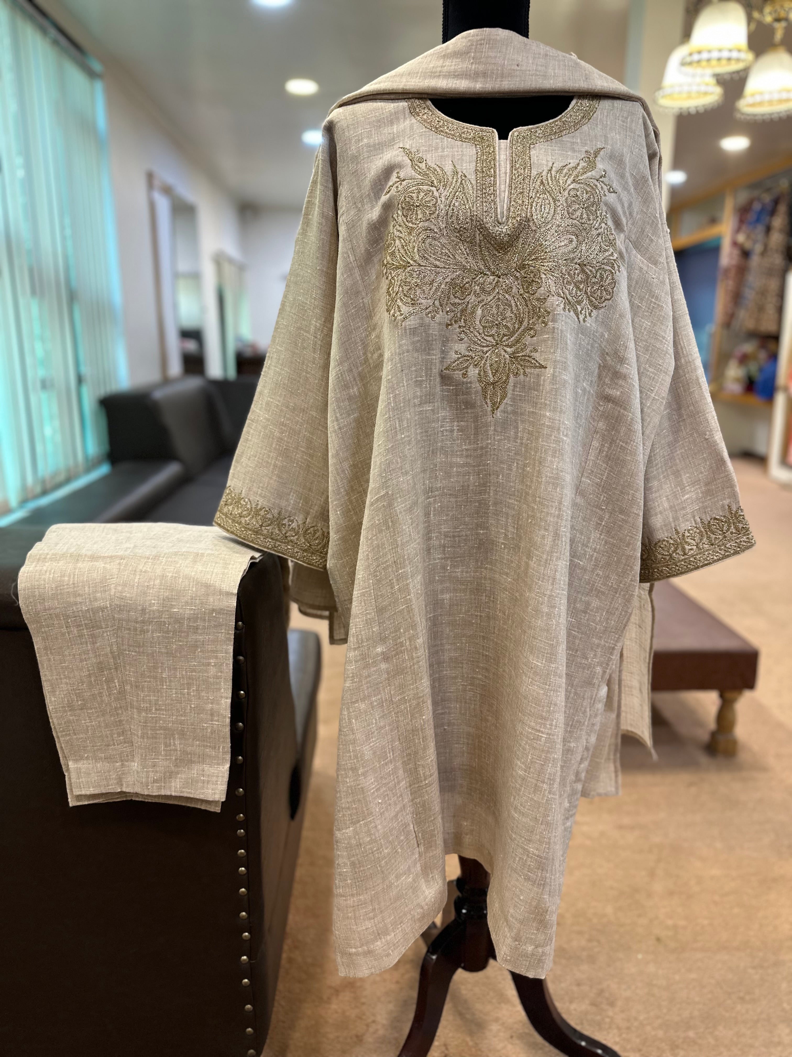 Purepashmina blend pheran set