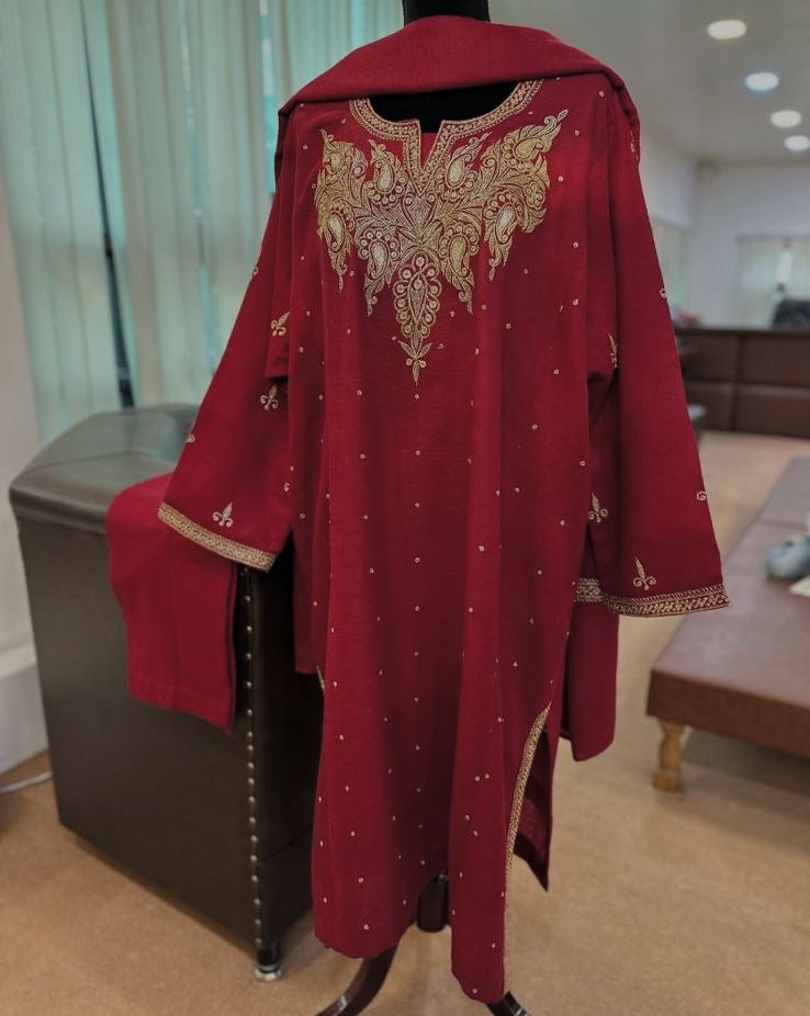 Purepashmina blend pheran set