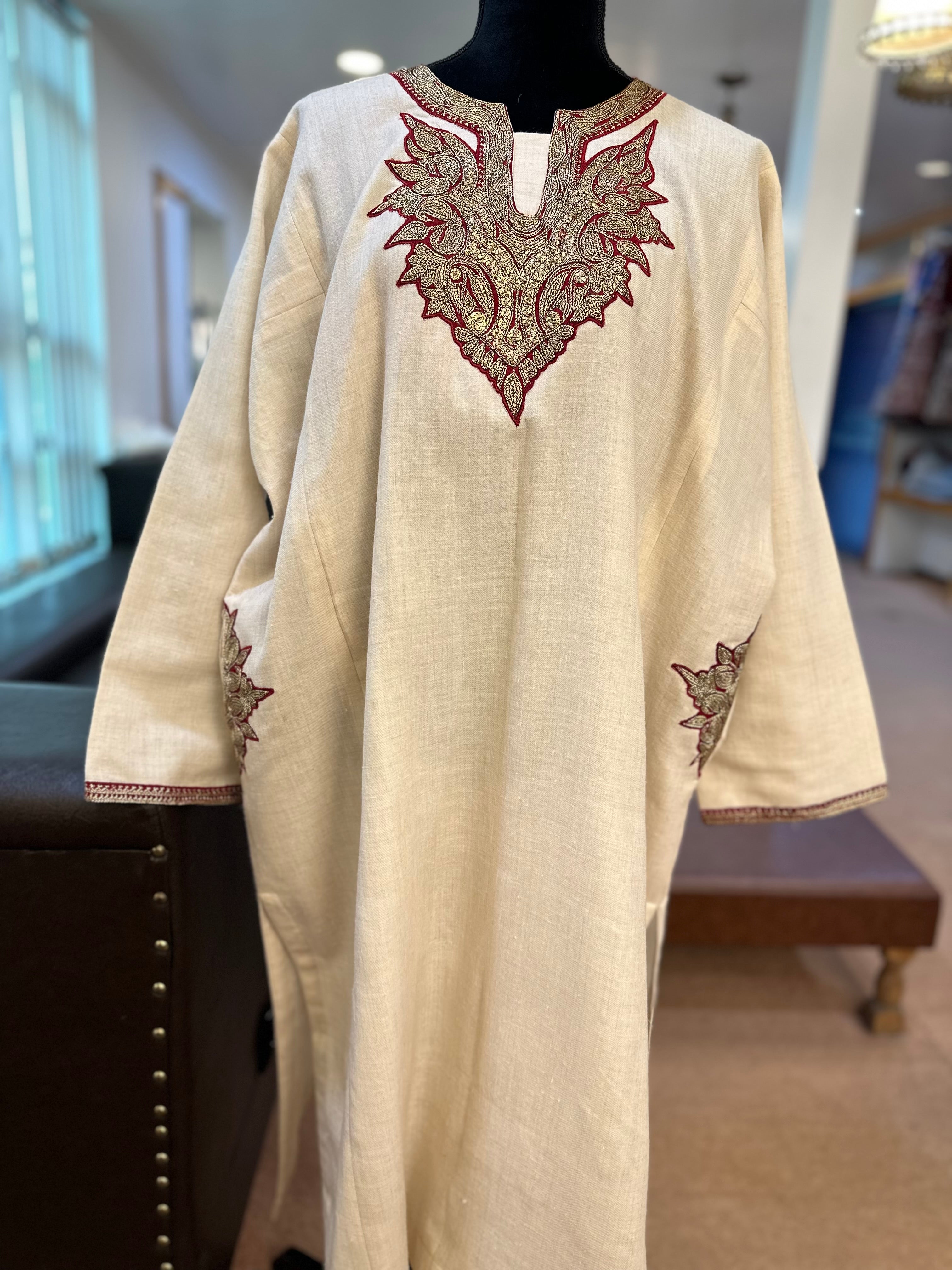 Purepashmina blend pheran pwb298