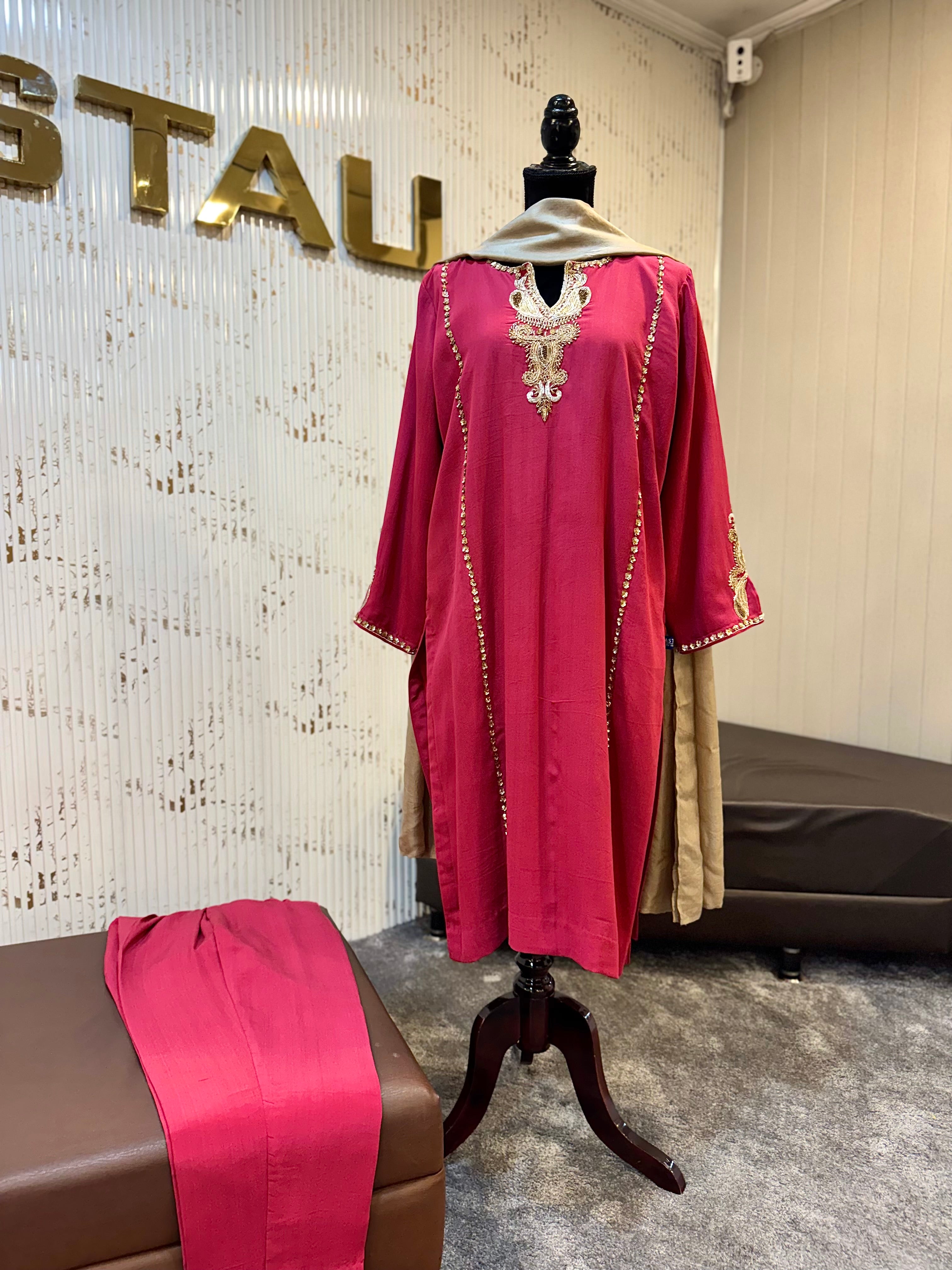 Purecrepe 3 pc kurta set