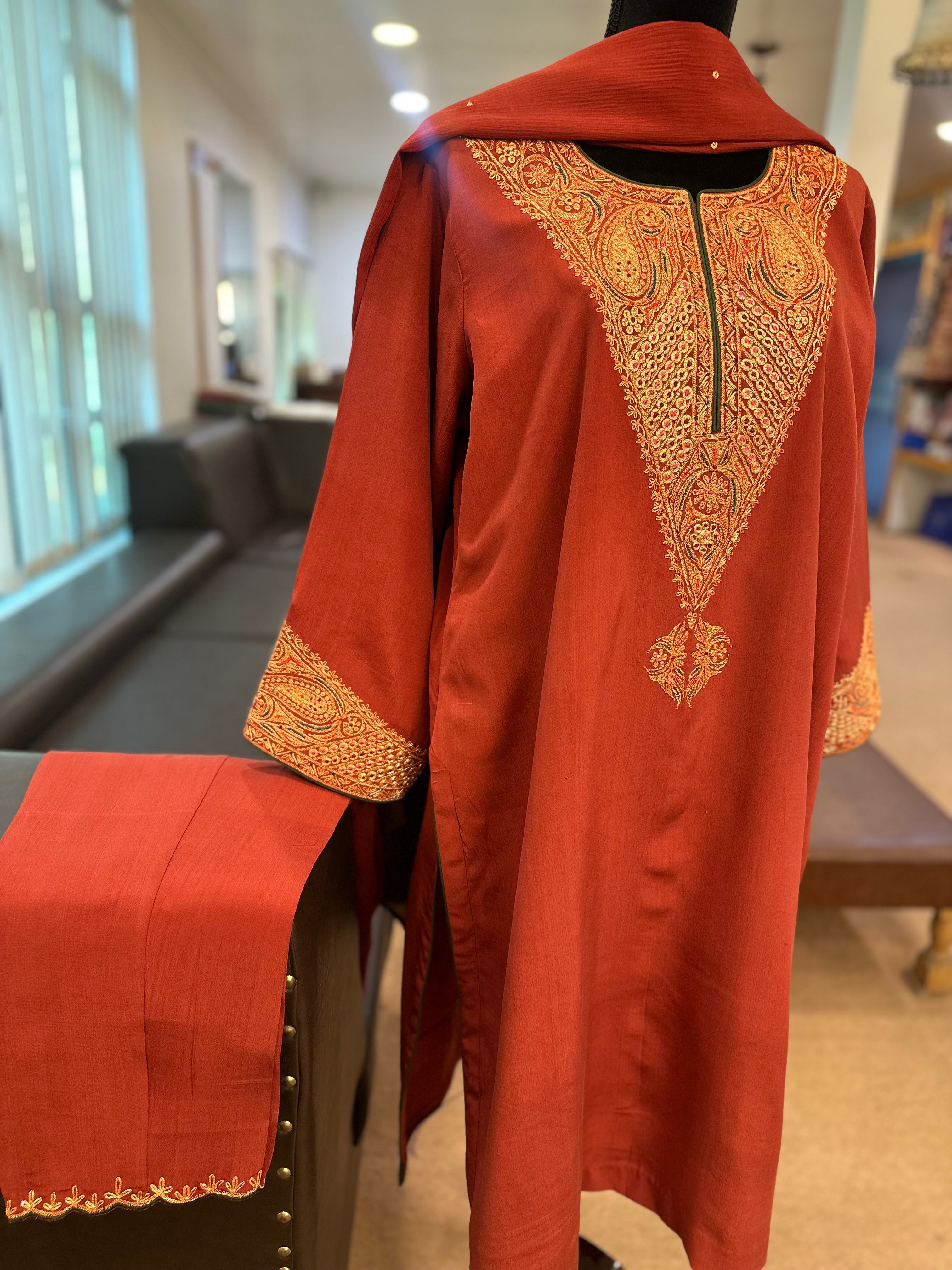 Purepashmina blend kurta set mtks803