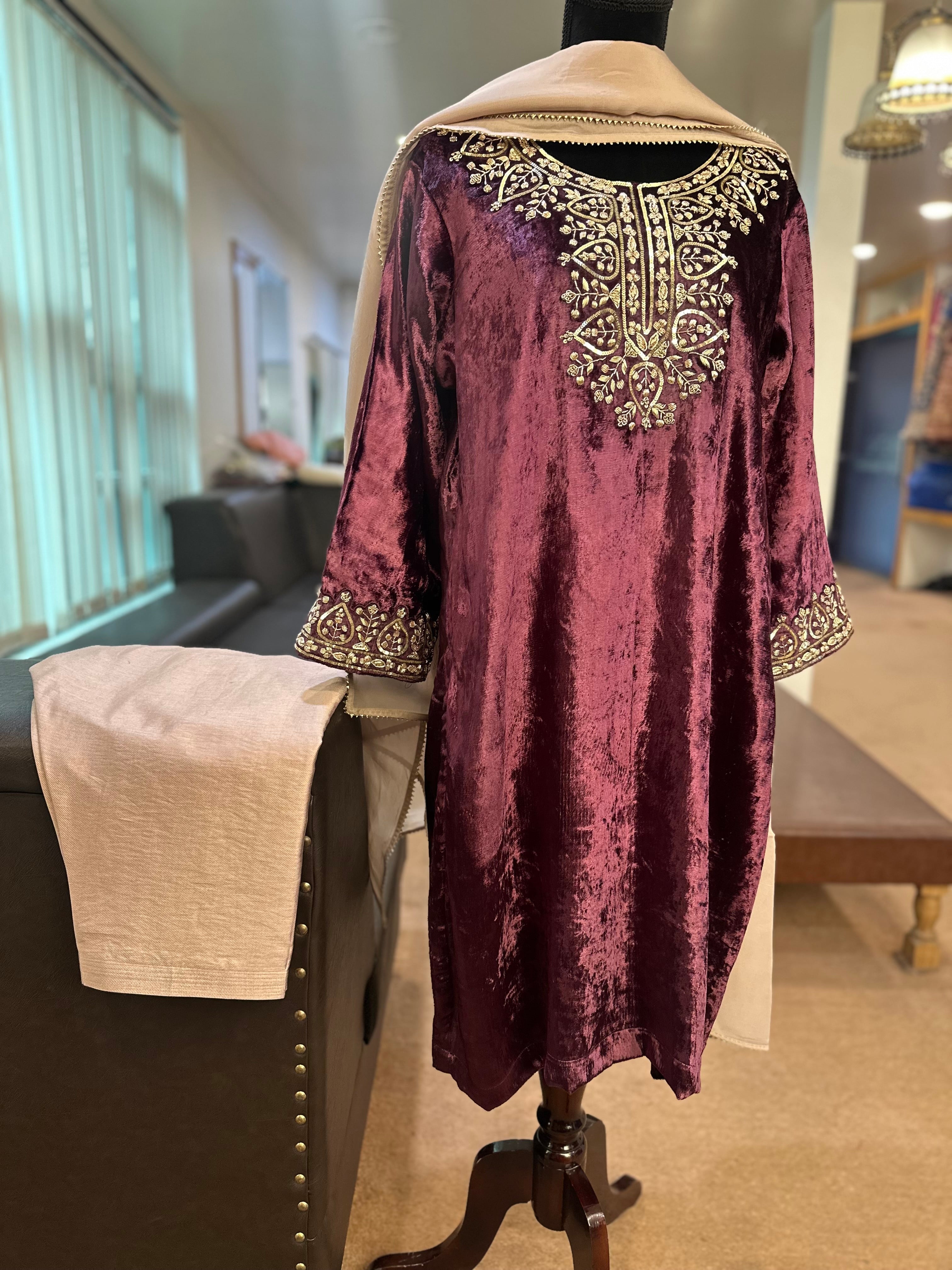 Handwork velvet suit 3 pc