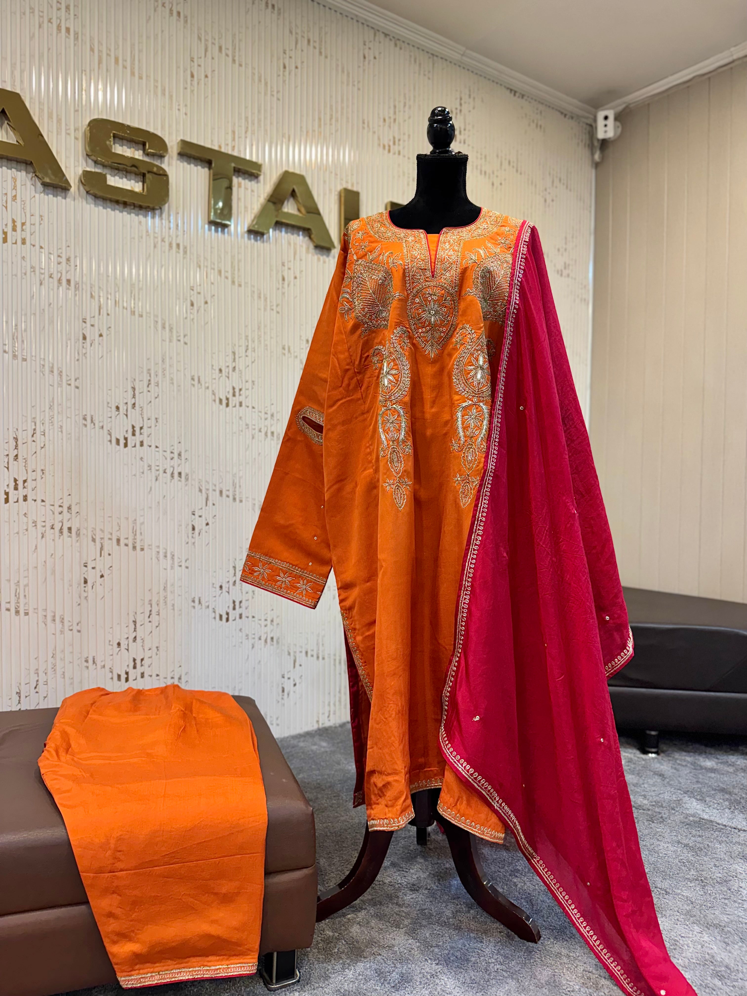 Puresilk 3 piece qorab pheran set