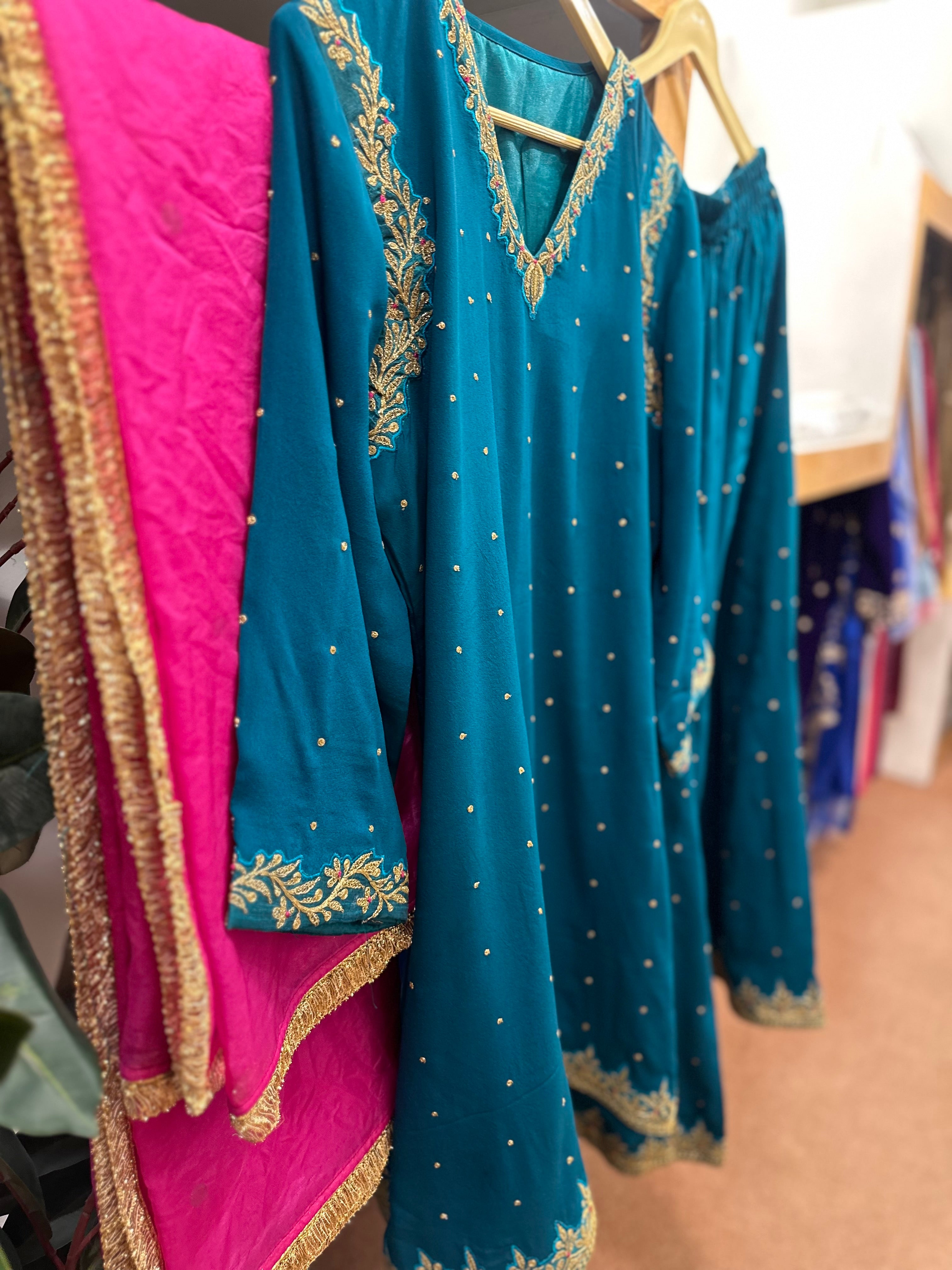 Pure crepe sharara set