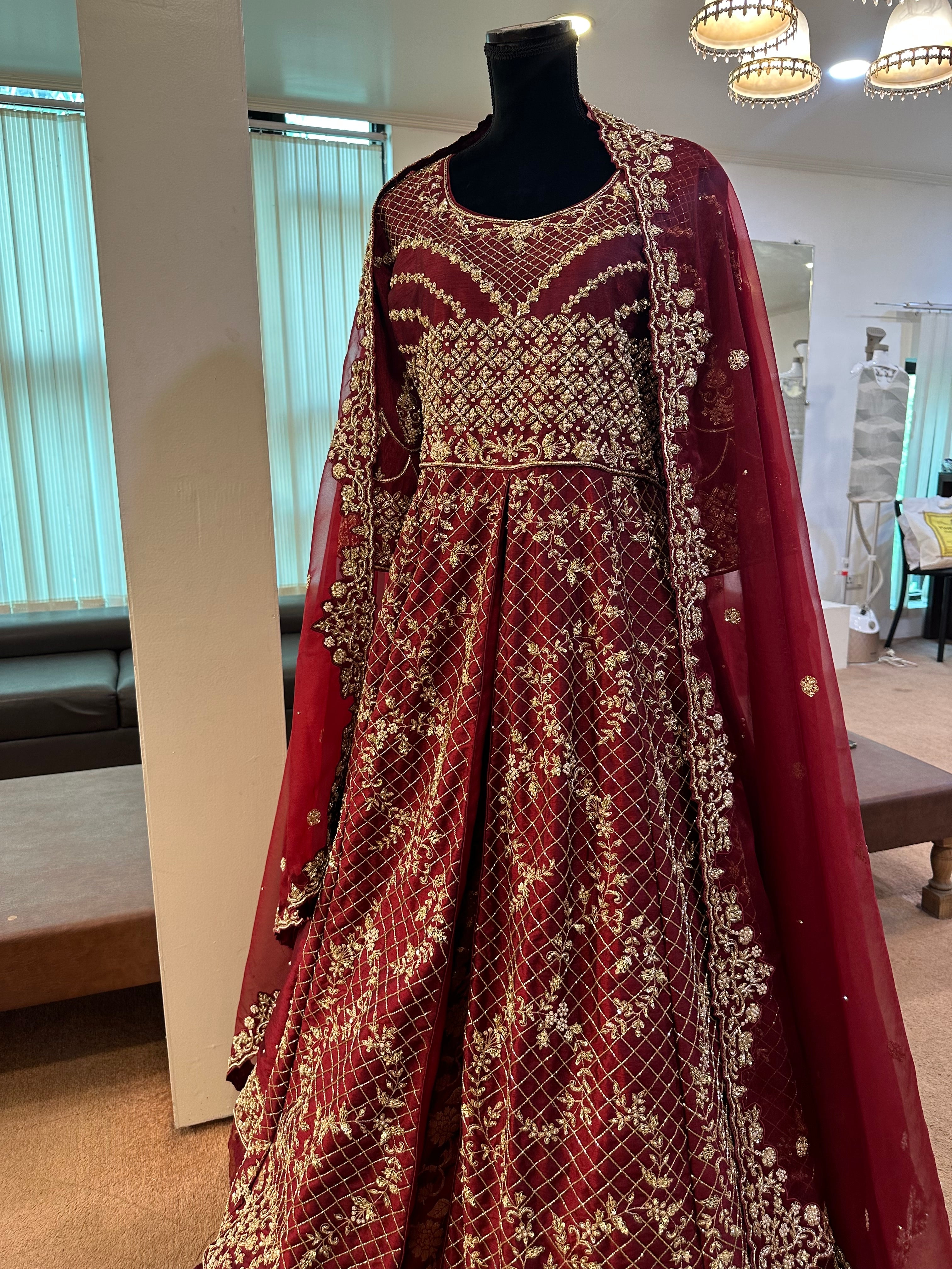 Handembroidered gown