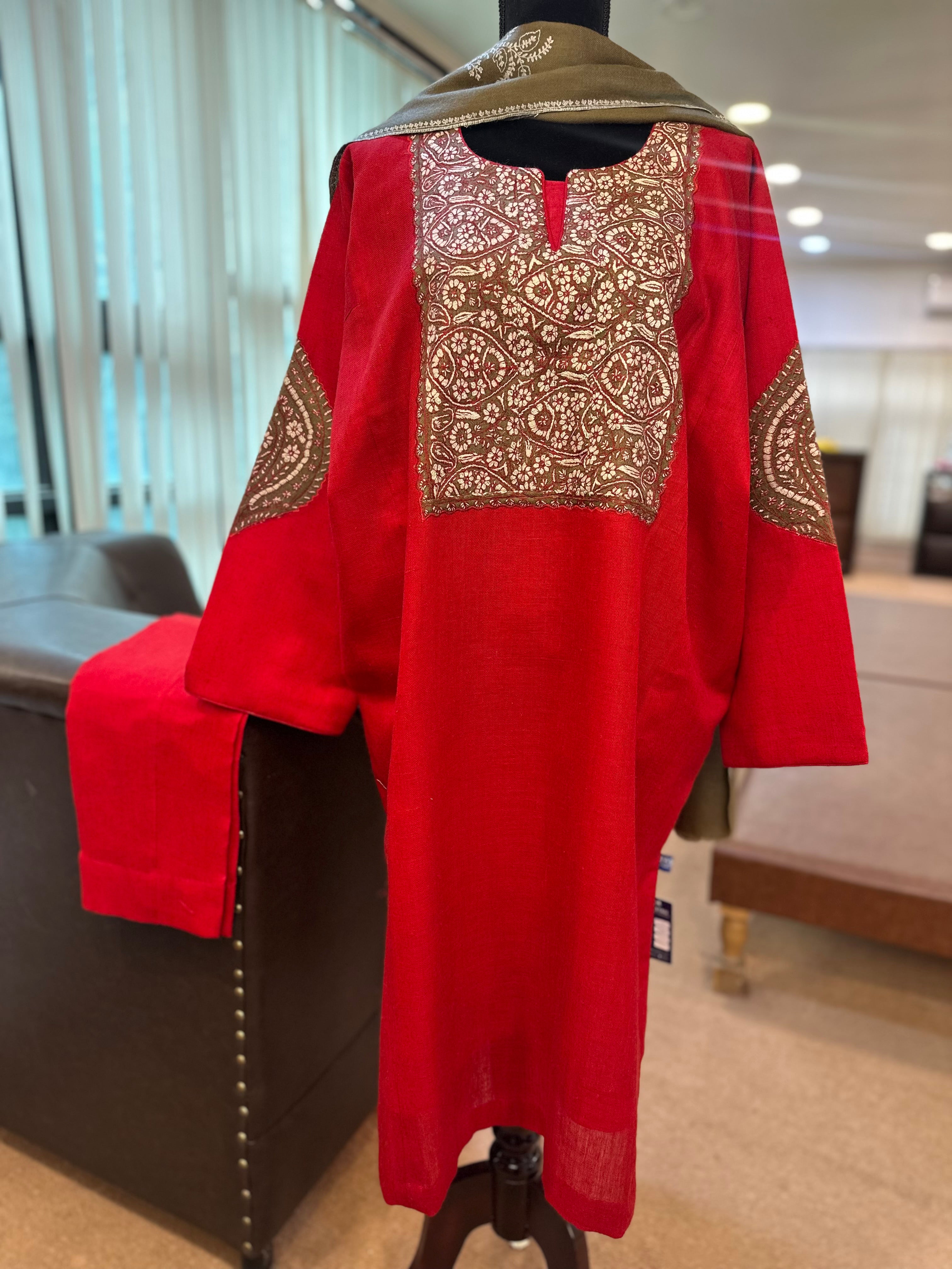 Purepashmina blend pheran set pwb435