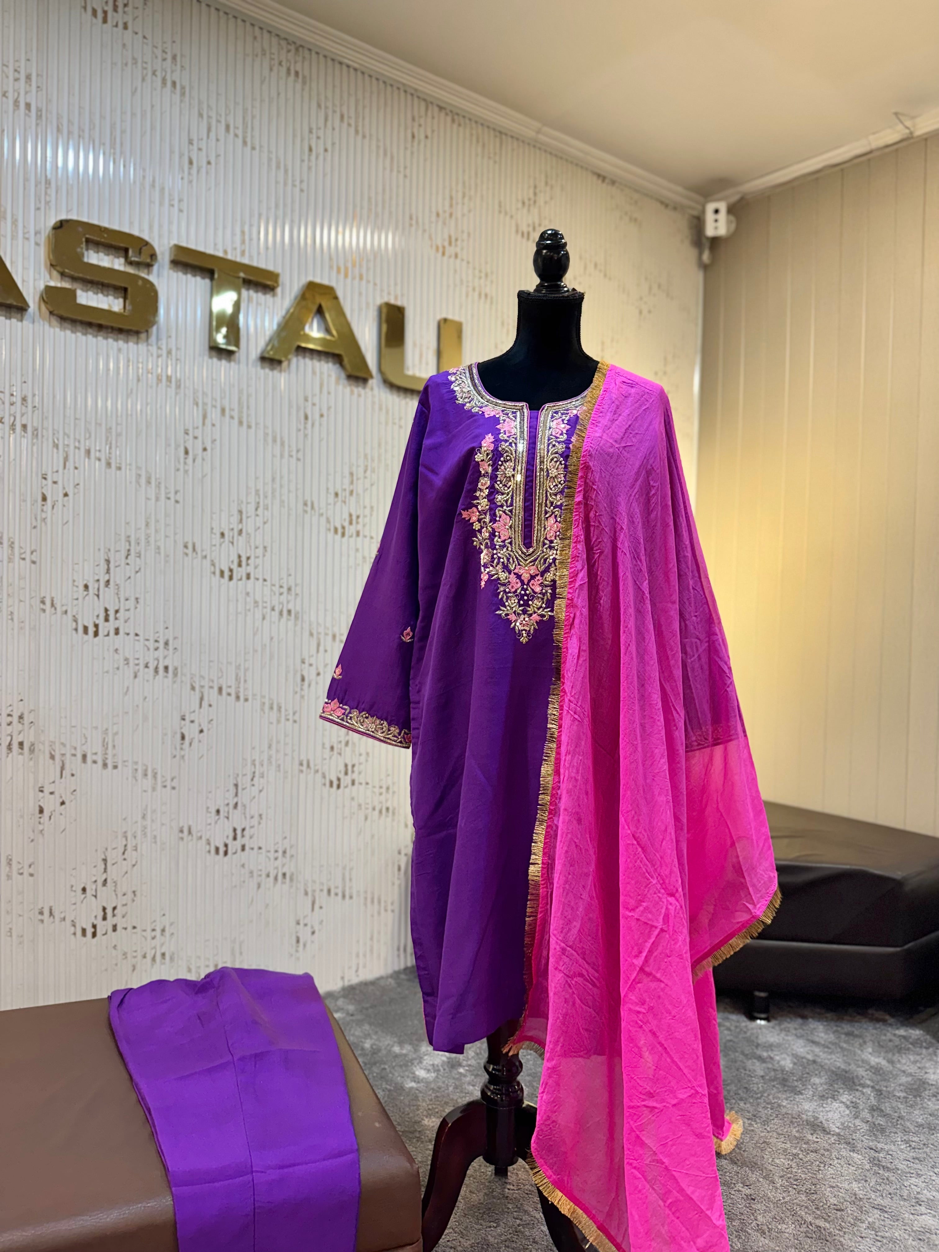 Puresilk 3 piece kurta set pbks123