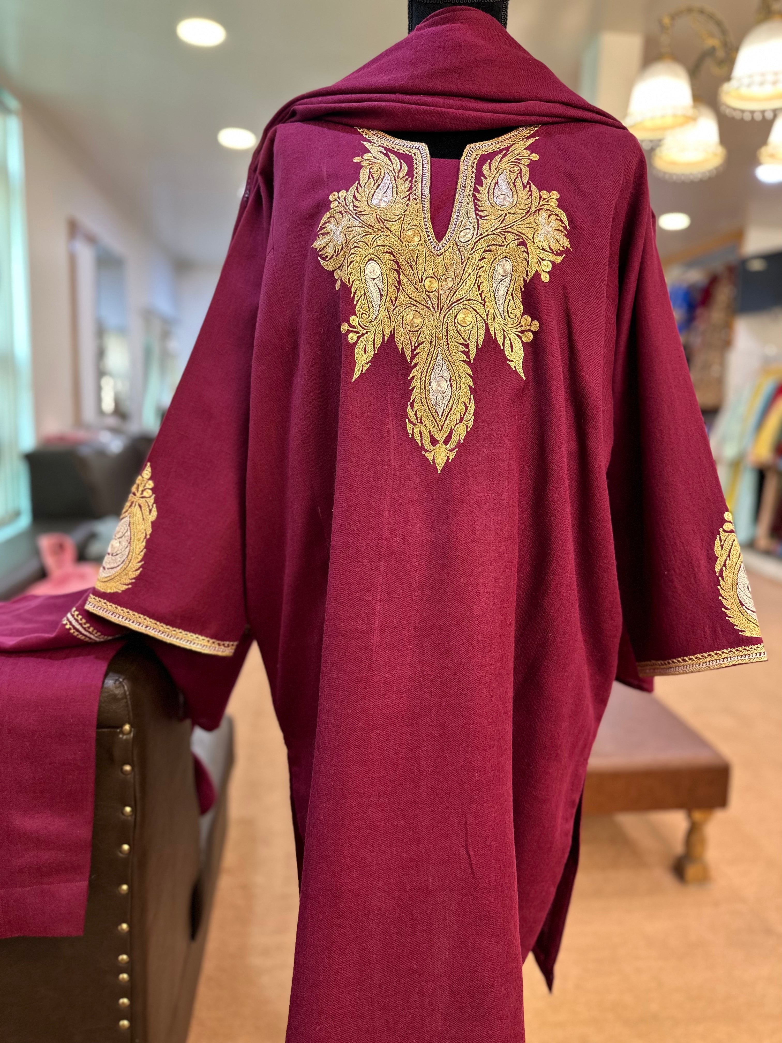 Pashmina blend pheran set