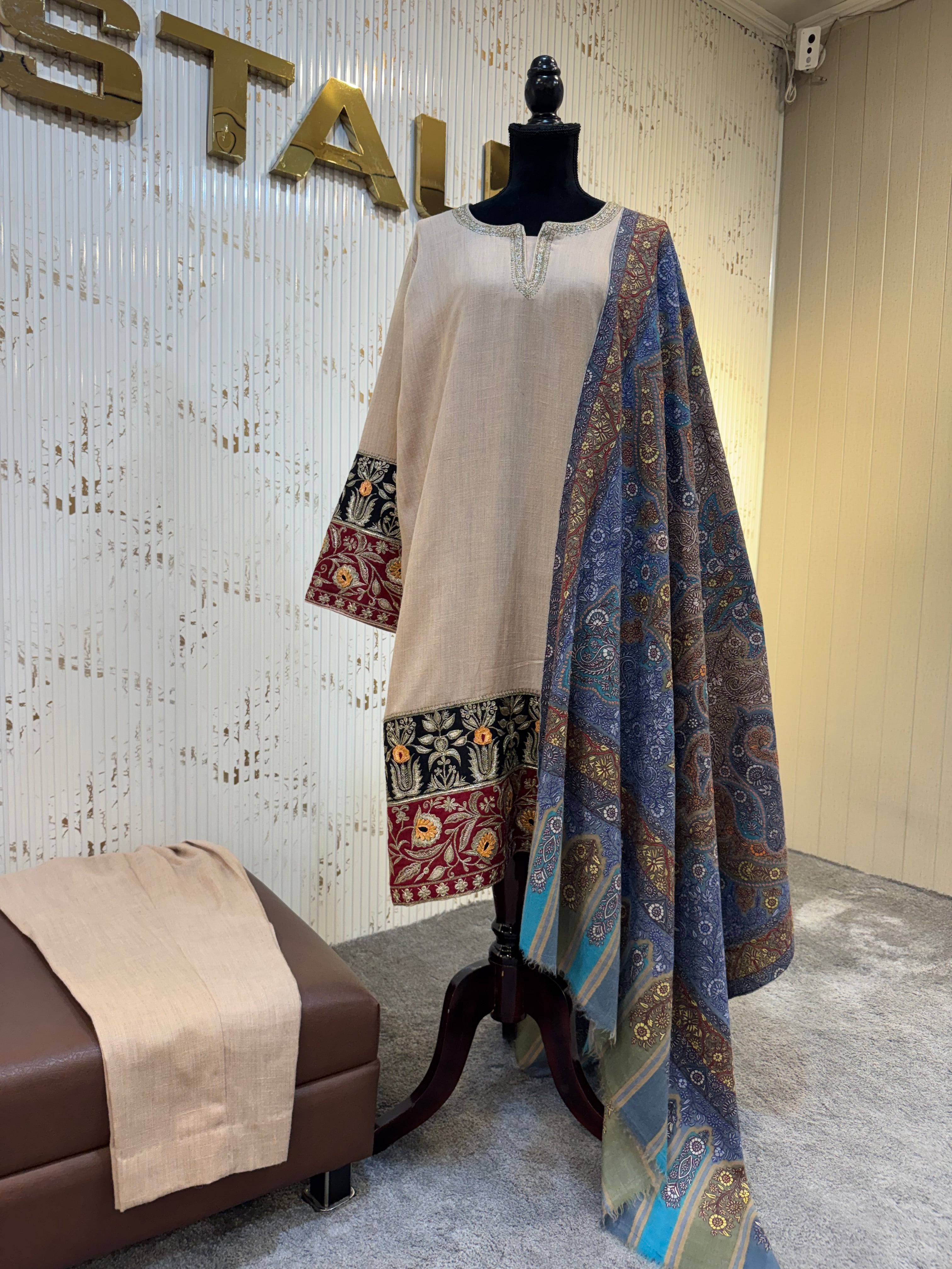 Pashmina blend 2 piece kurta set pwb606