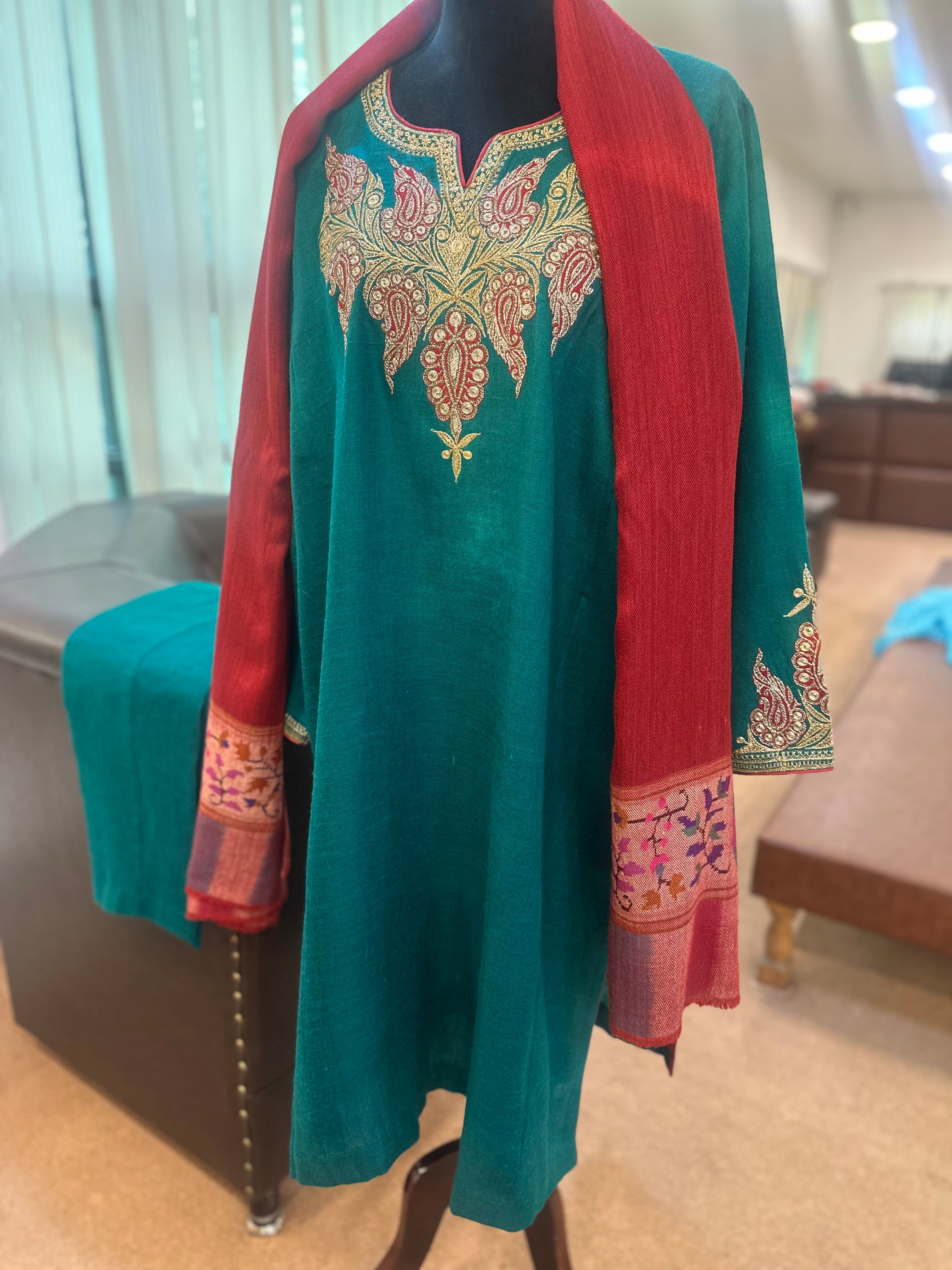 Purepashmina blend 2 piece pheran set pwb457