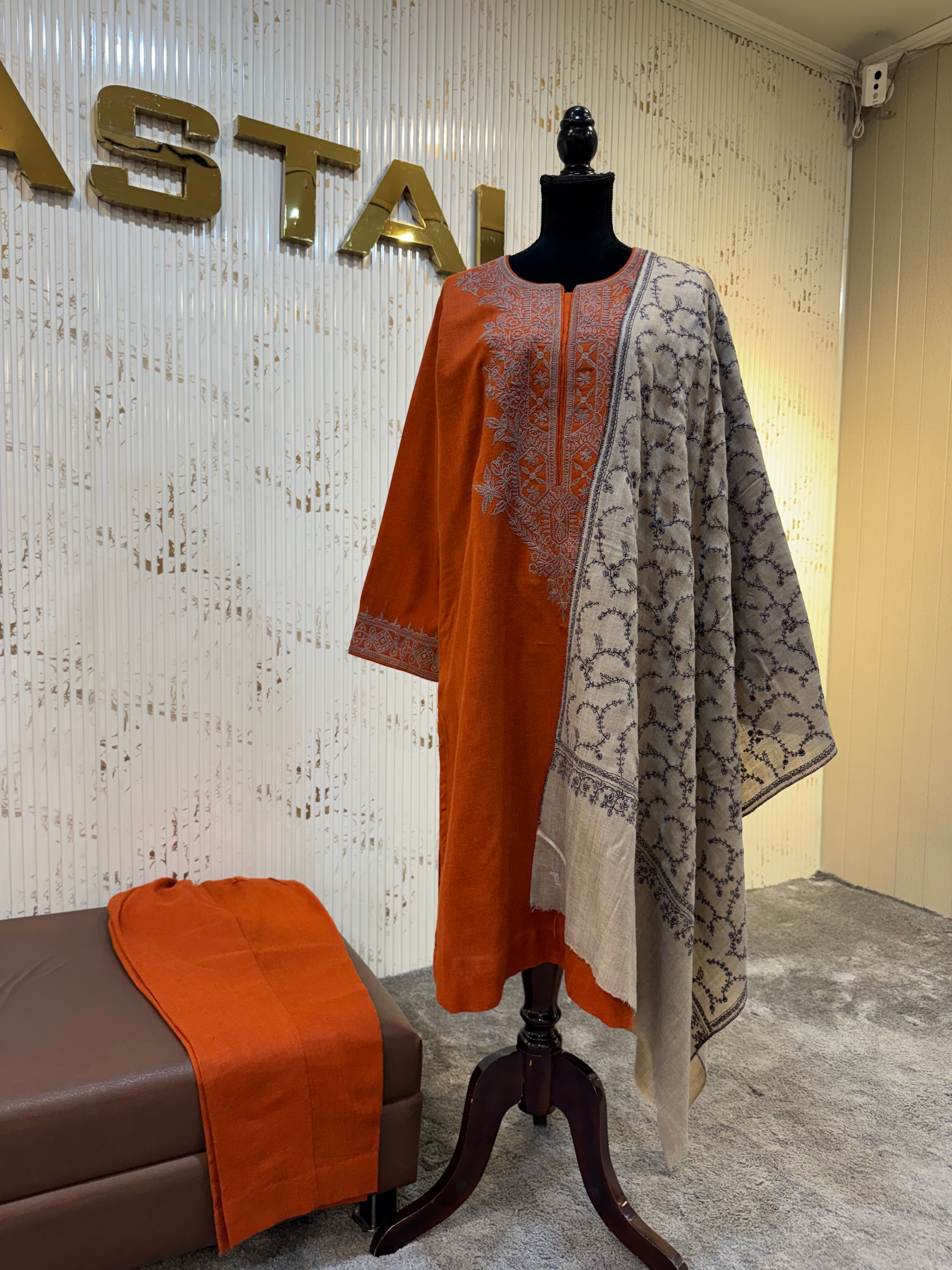 Purepashmina blend kurta set pwb614