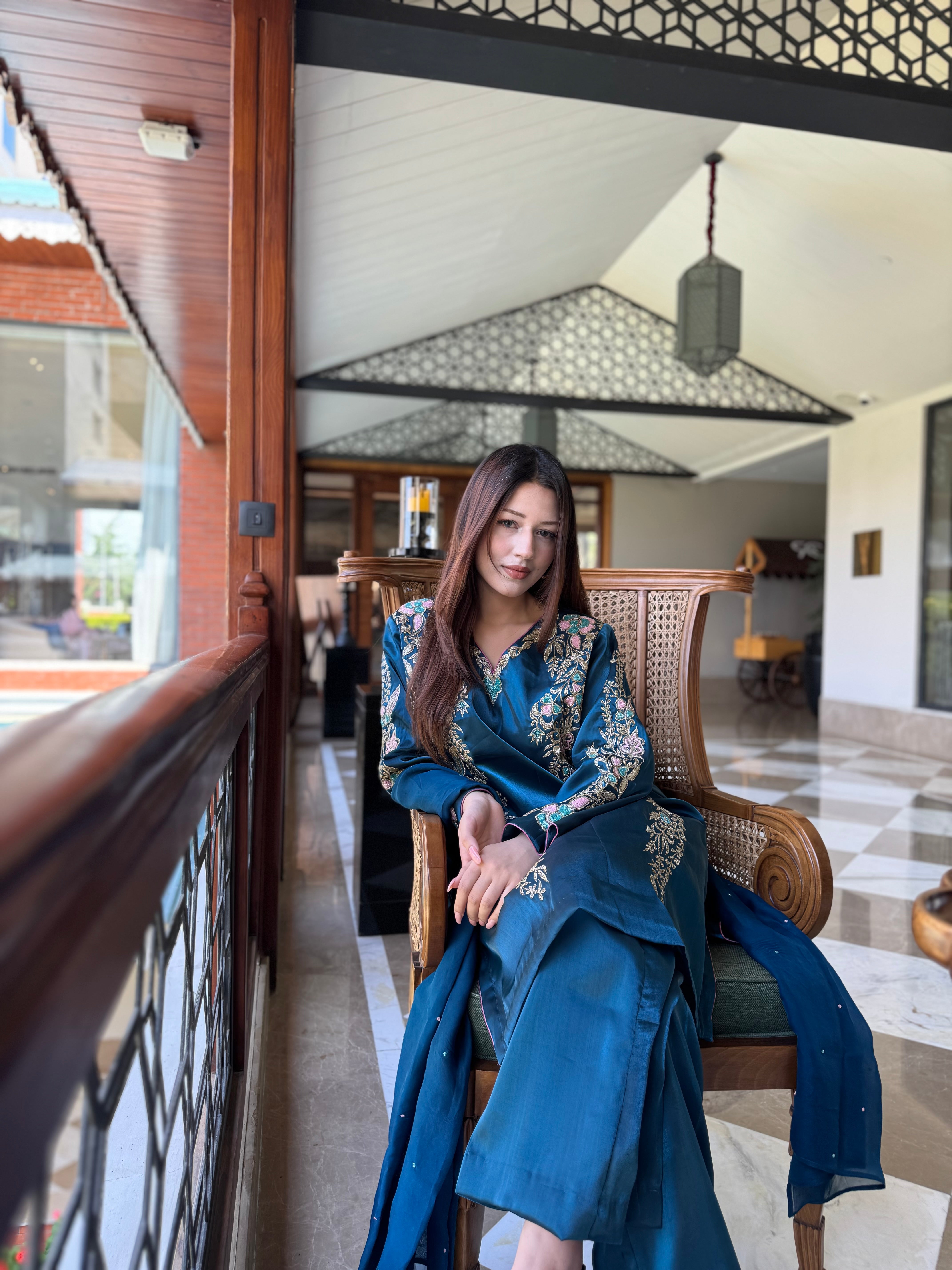 Tilla kurta set jimmy choo organza Mtks860