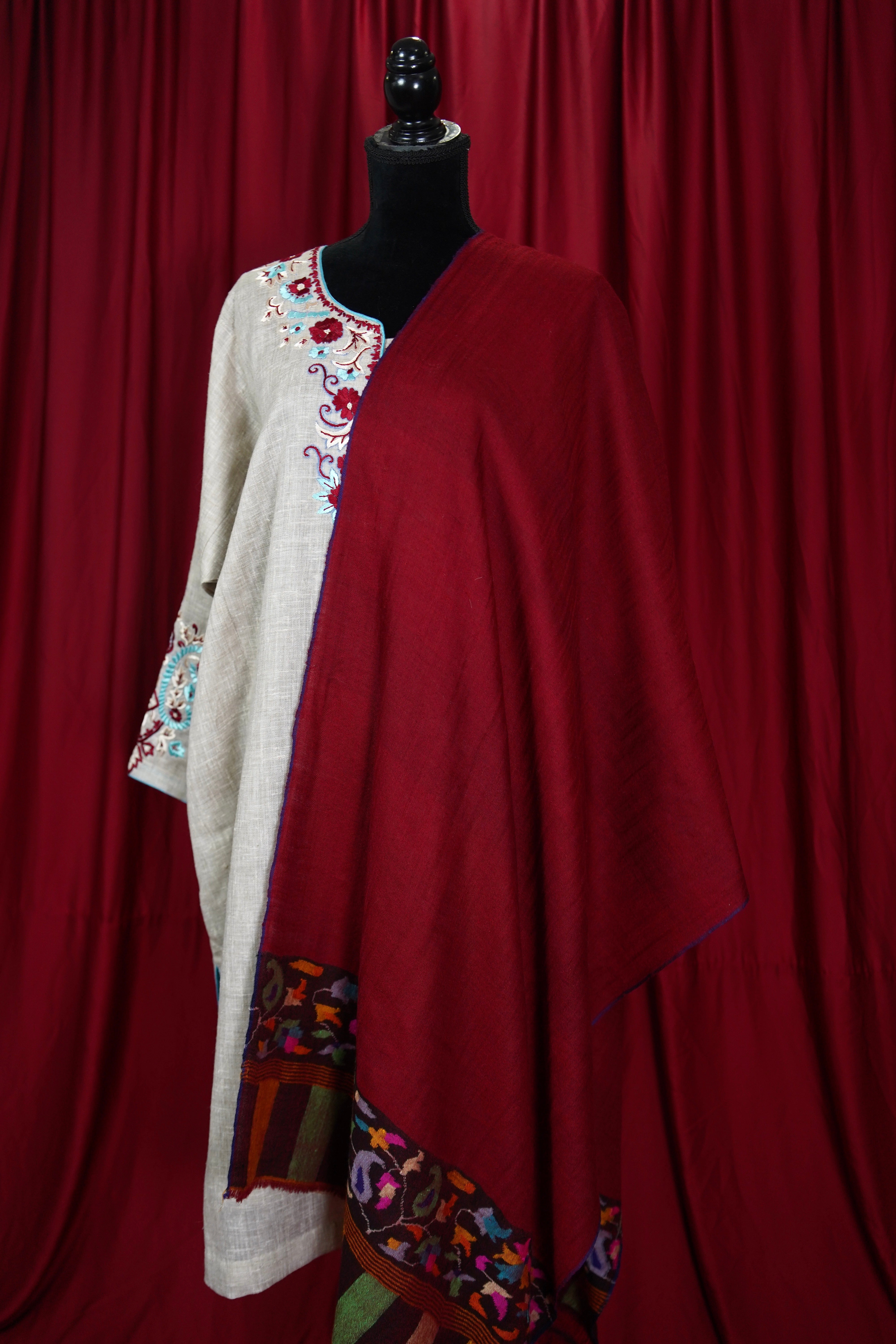 Purepashmina blend pheran set pwb470