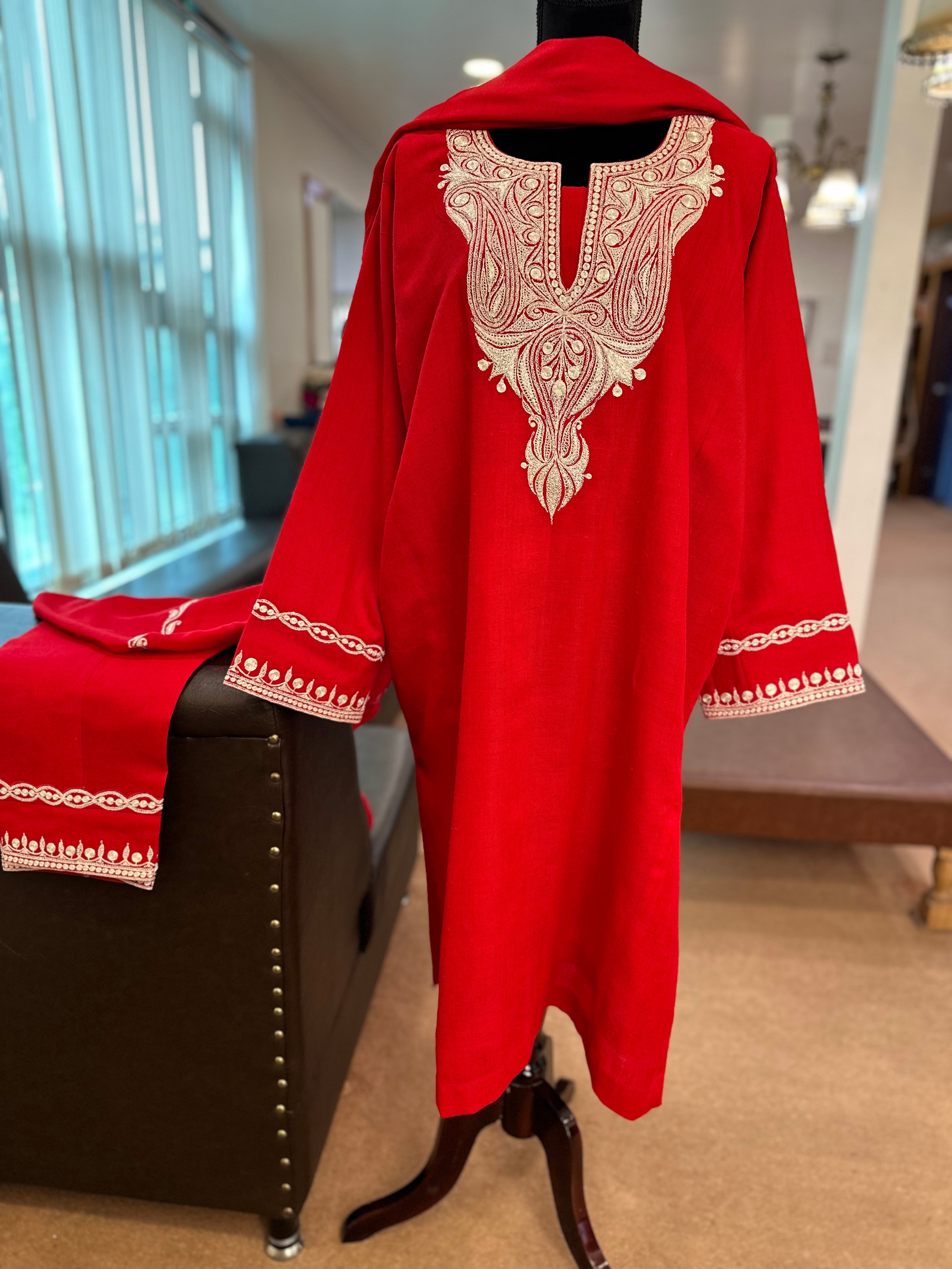 Purepashmina blend pheran set pwb300