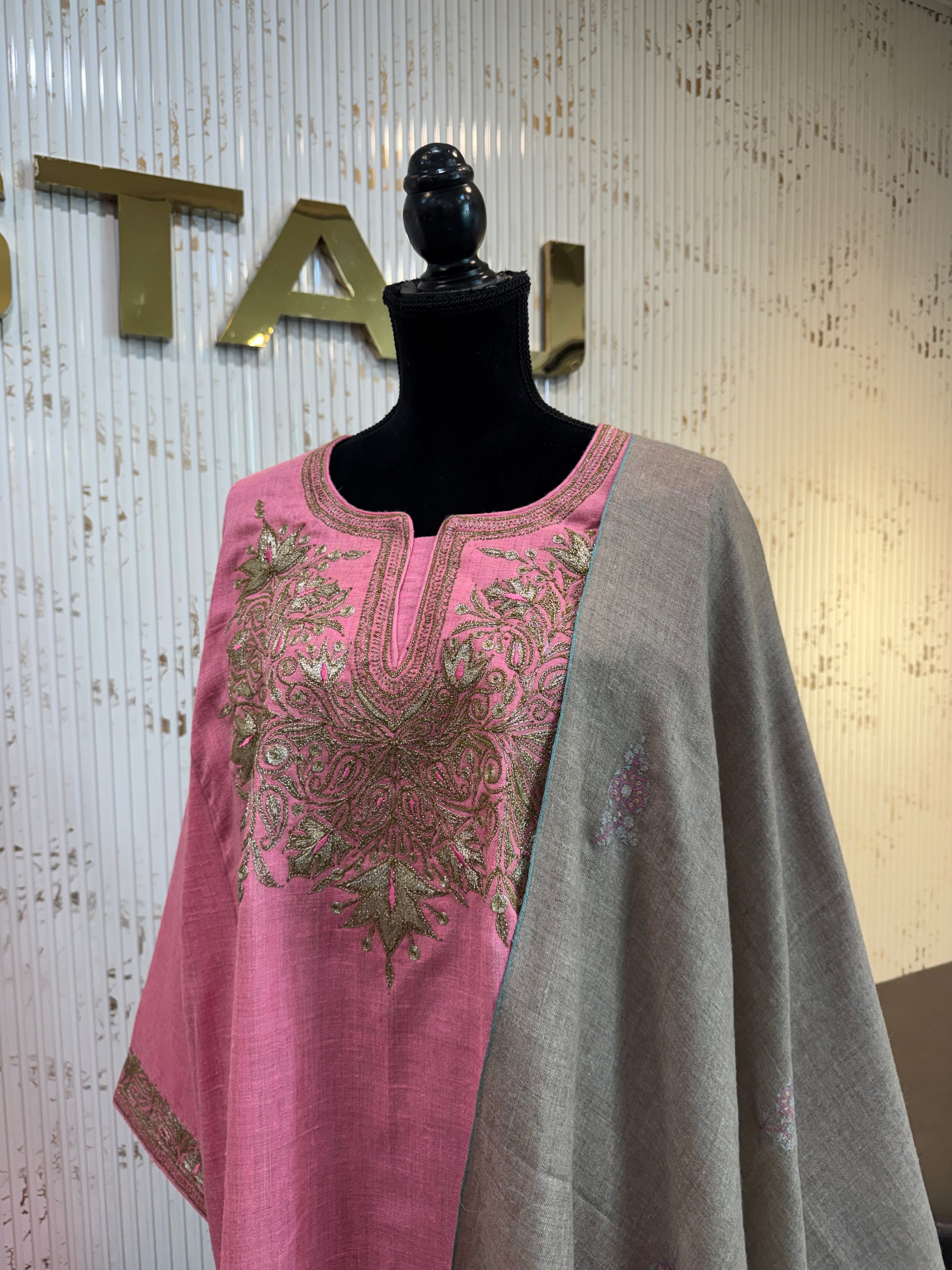 Purepashmina blend kurta set pwb620